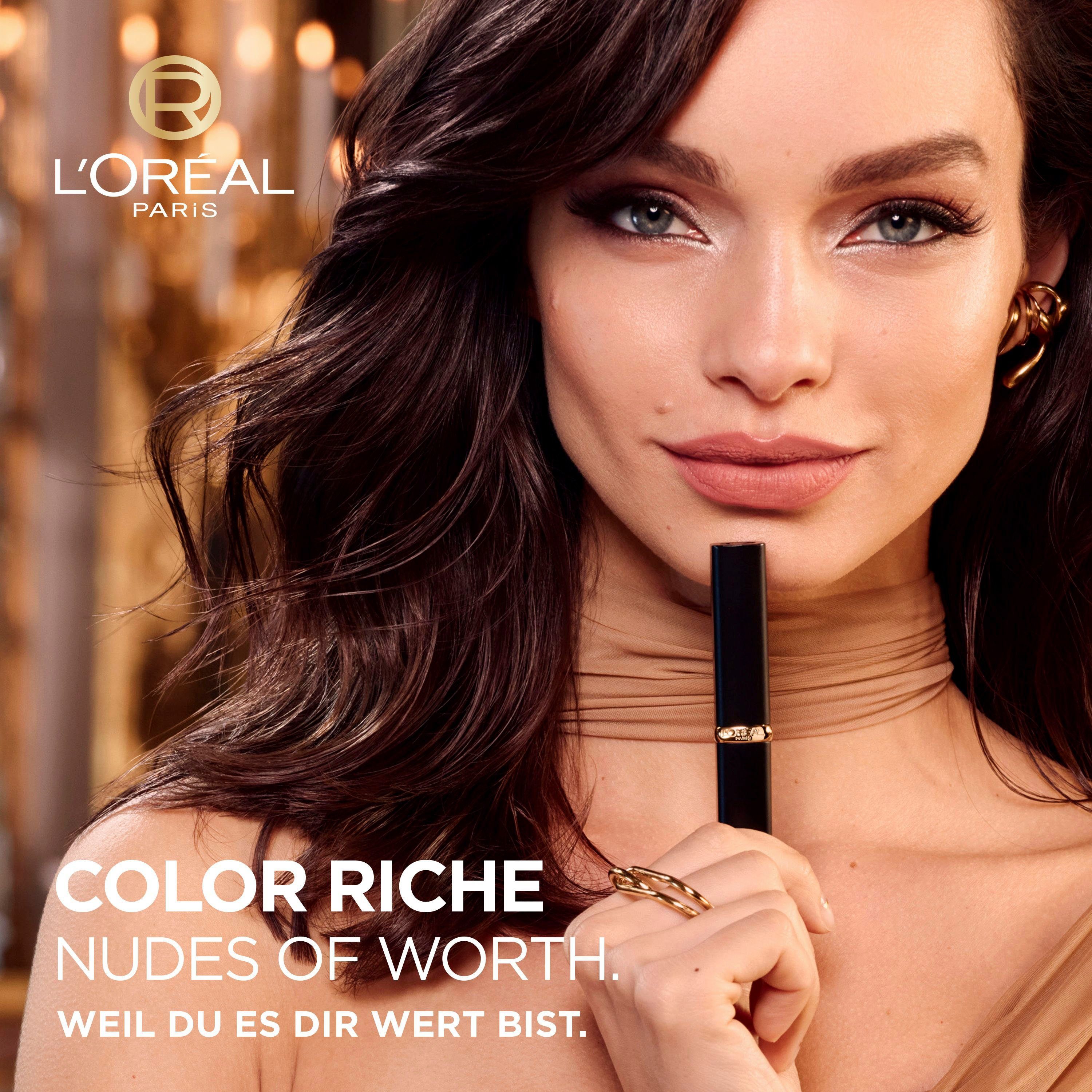 Color Matte, L'ORÉAL Volume Lippenstift Hyaluron Riche mit PARIS Intense