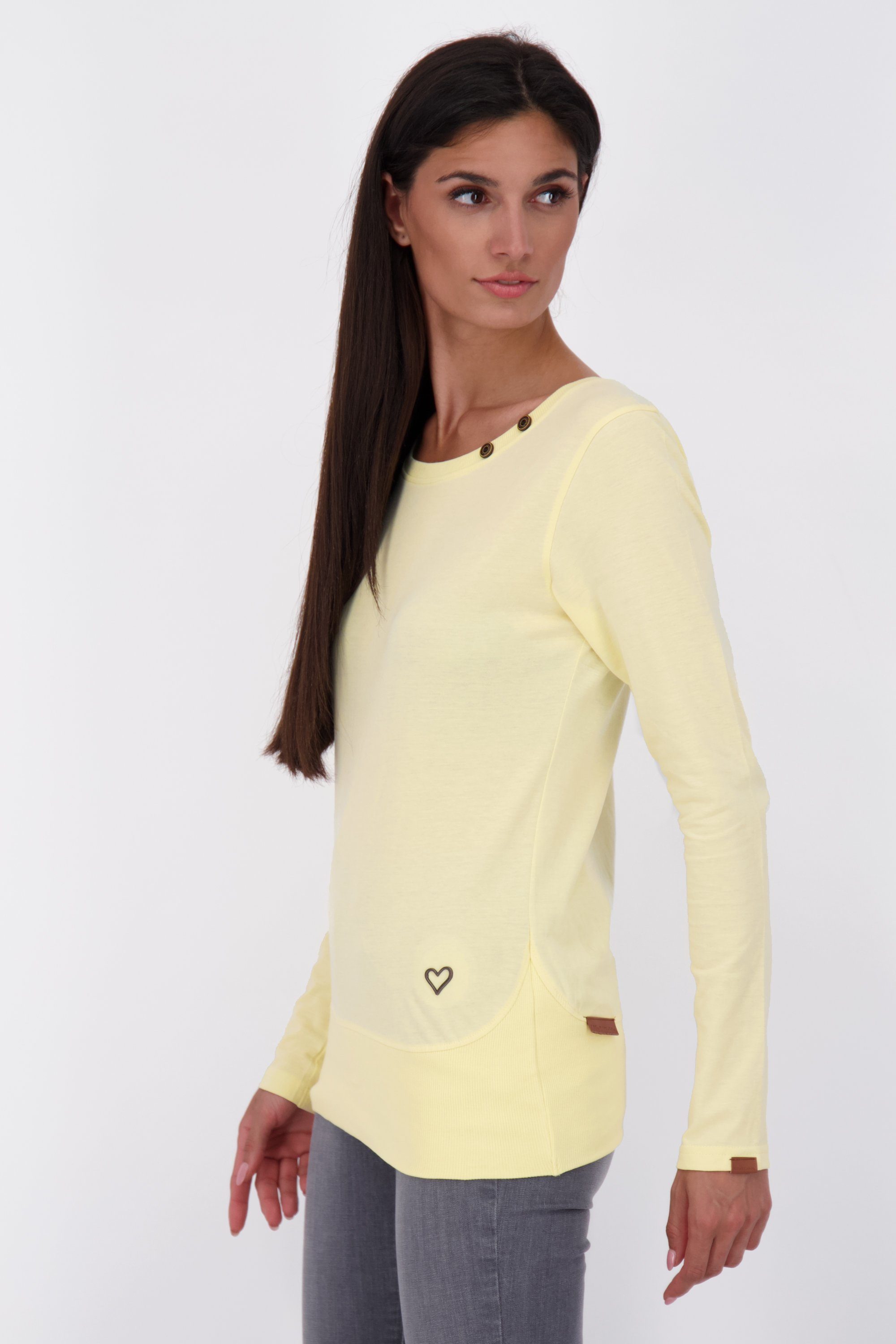 A Langarmshirt ConnyAK Alife Longsleeve Damen creme Kickin Langarmshirt & melange