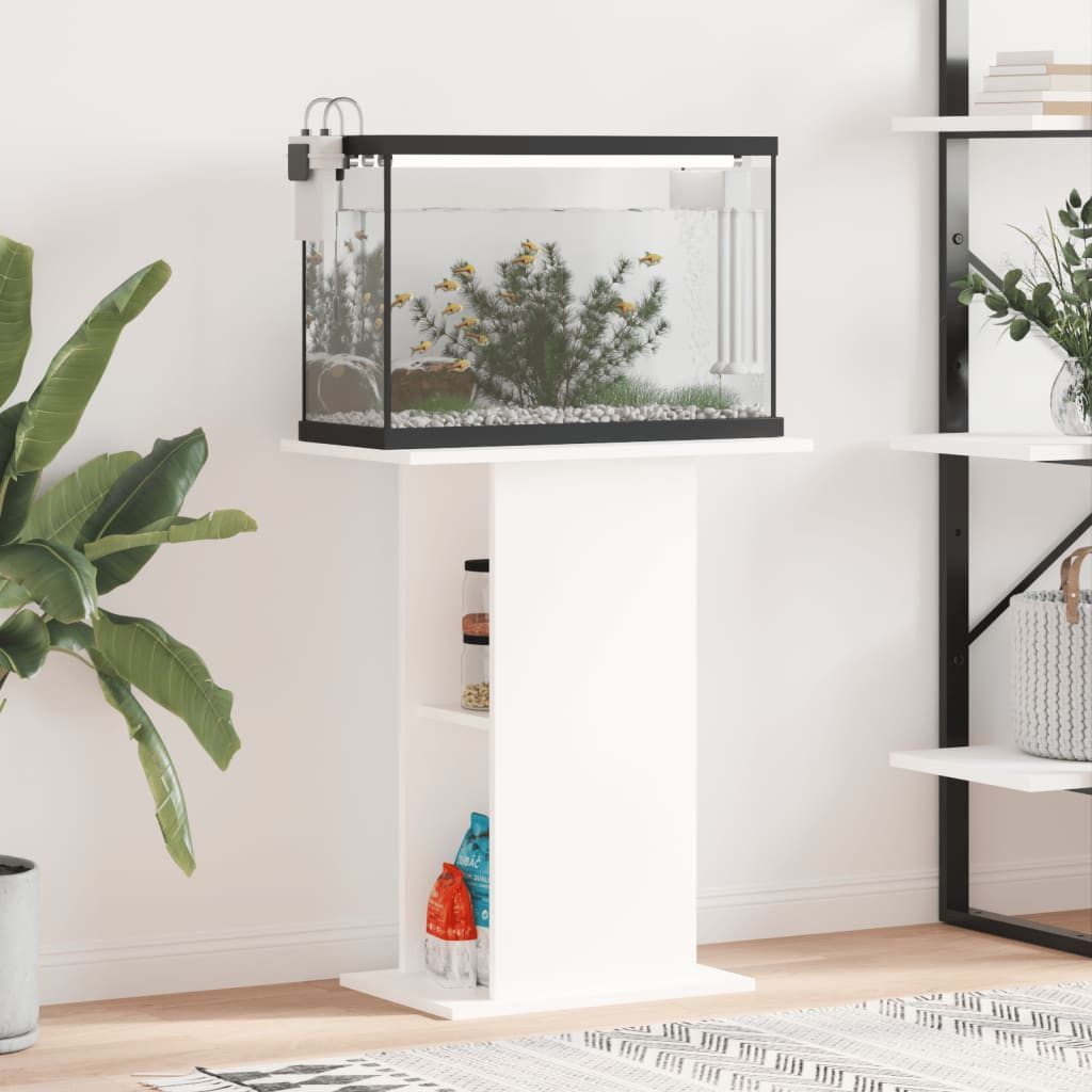 vidaXL Aquariumunterschrank 605 x 36 x 725 cm Aquariumständer Weiß 60,5x36x72,5 cm Spanplatte Aqua