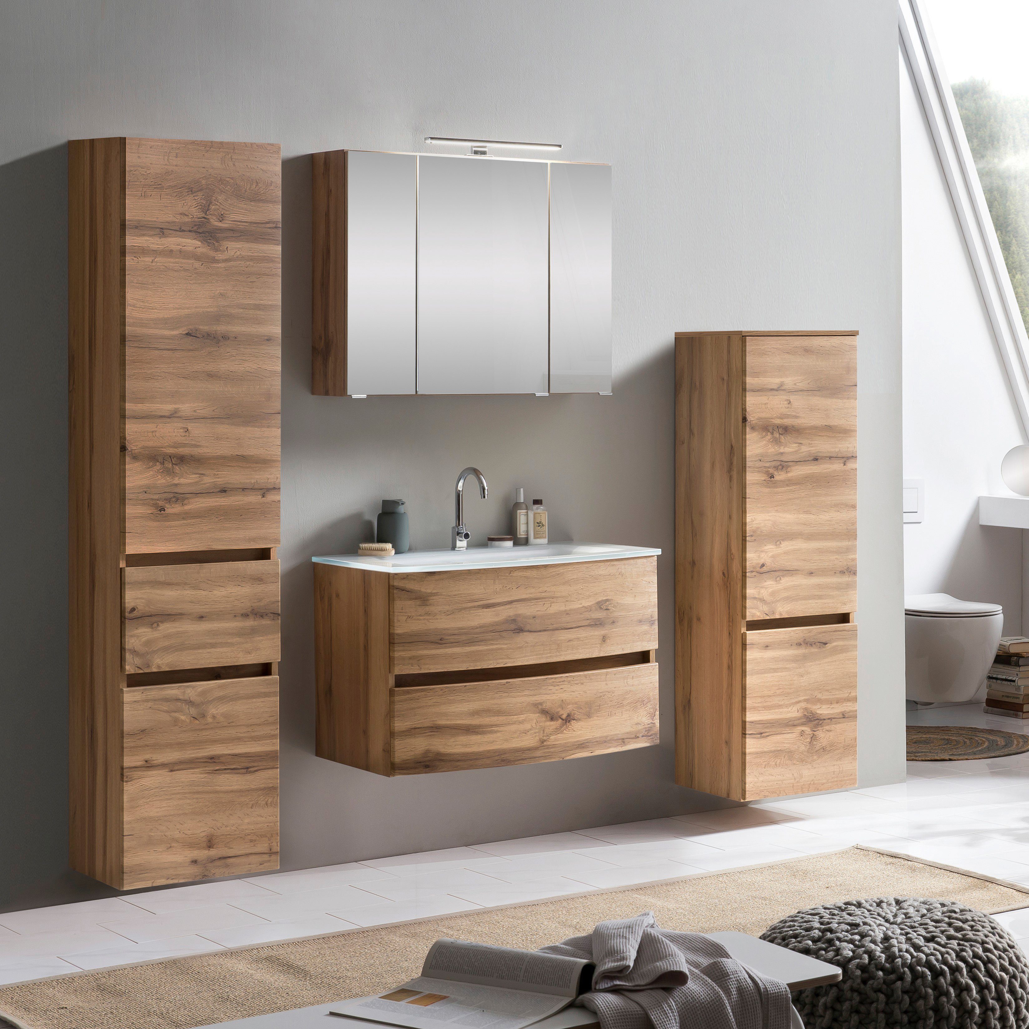 welltime Badezimmer-Set Kaunas, (Set, 4-St), Waschtisch-Set günstig online kaufen