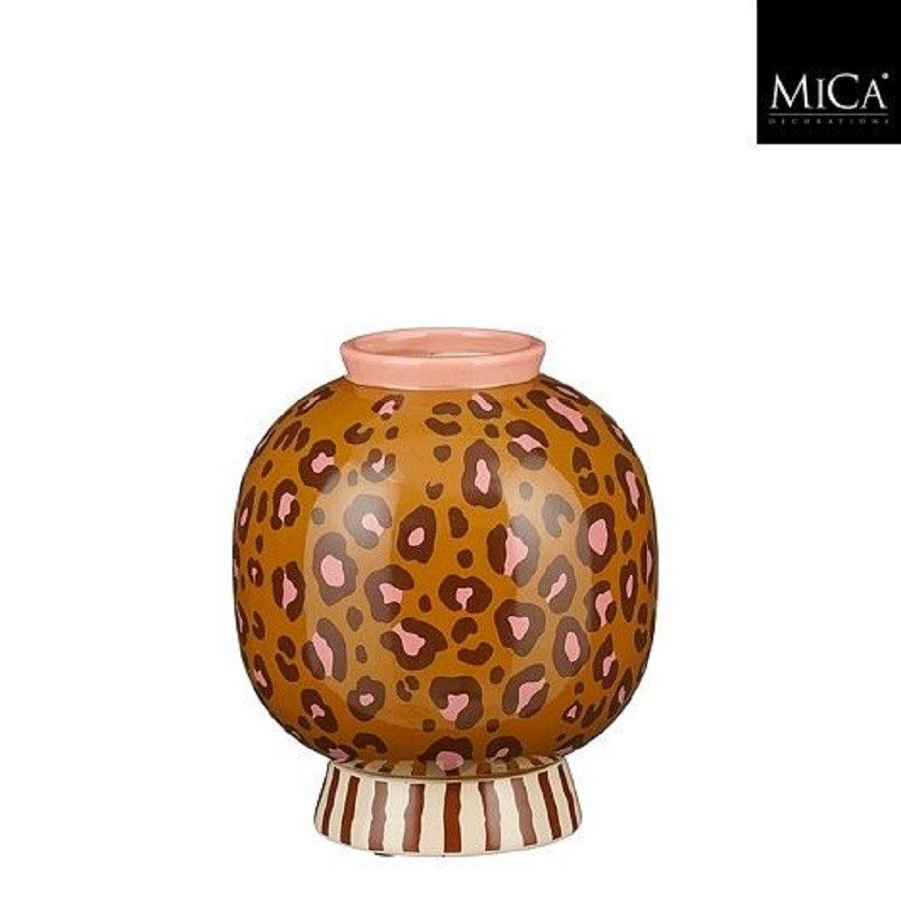 edelman Dekovase MICA Vase Leopard, Braun, 19,5 cm hoch, 1201216 (1 St)