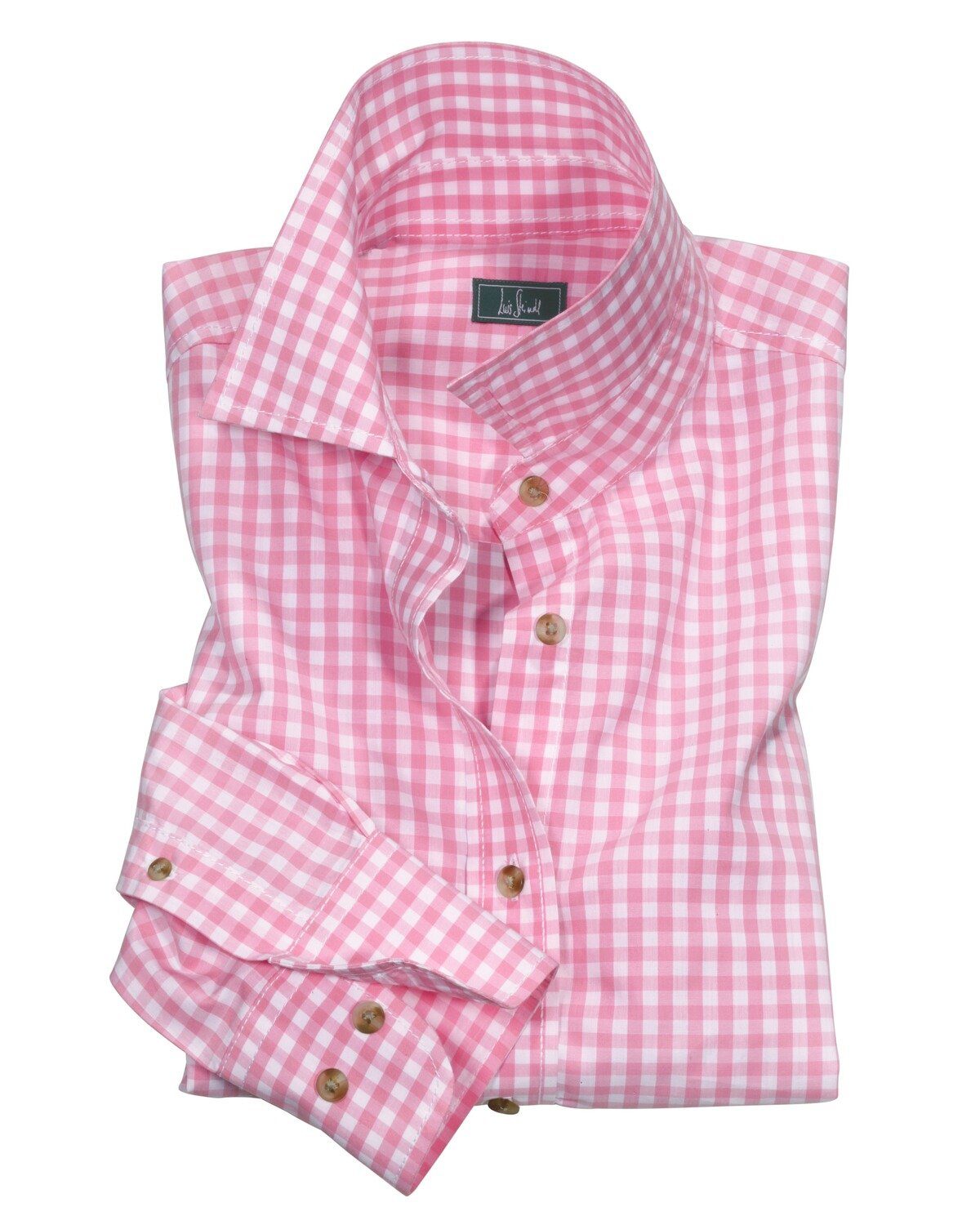 Luis Steindl Langarmbluse Vichykaro-Bluse