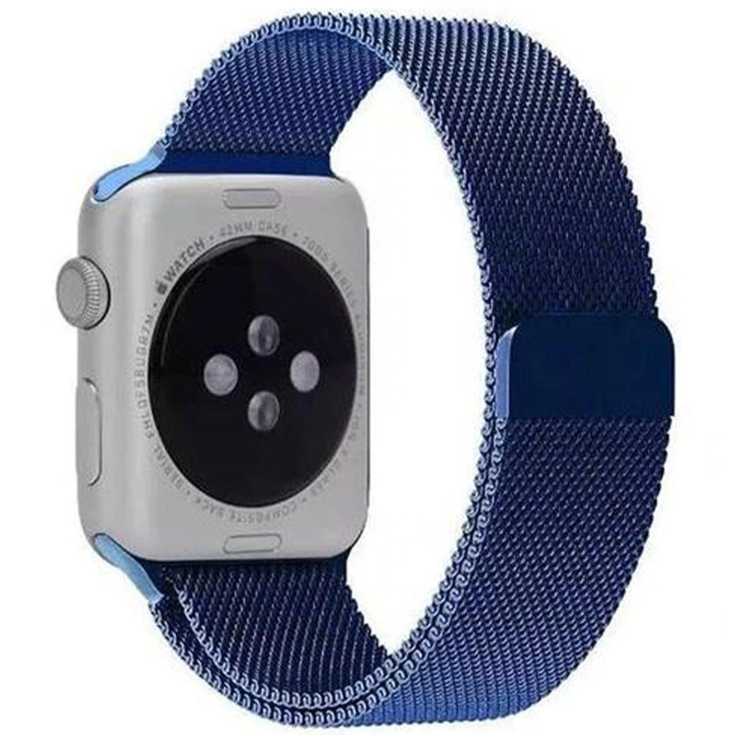 zggzerg Kompatibel blau Uhrenarmband Strap mit «Edelstahl Apple Absorption magnetische