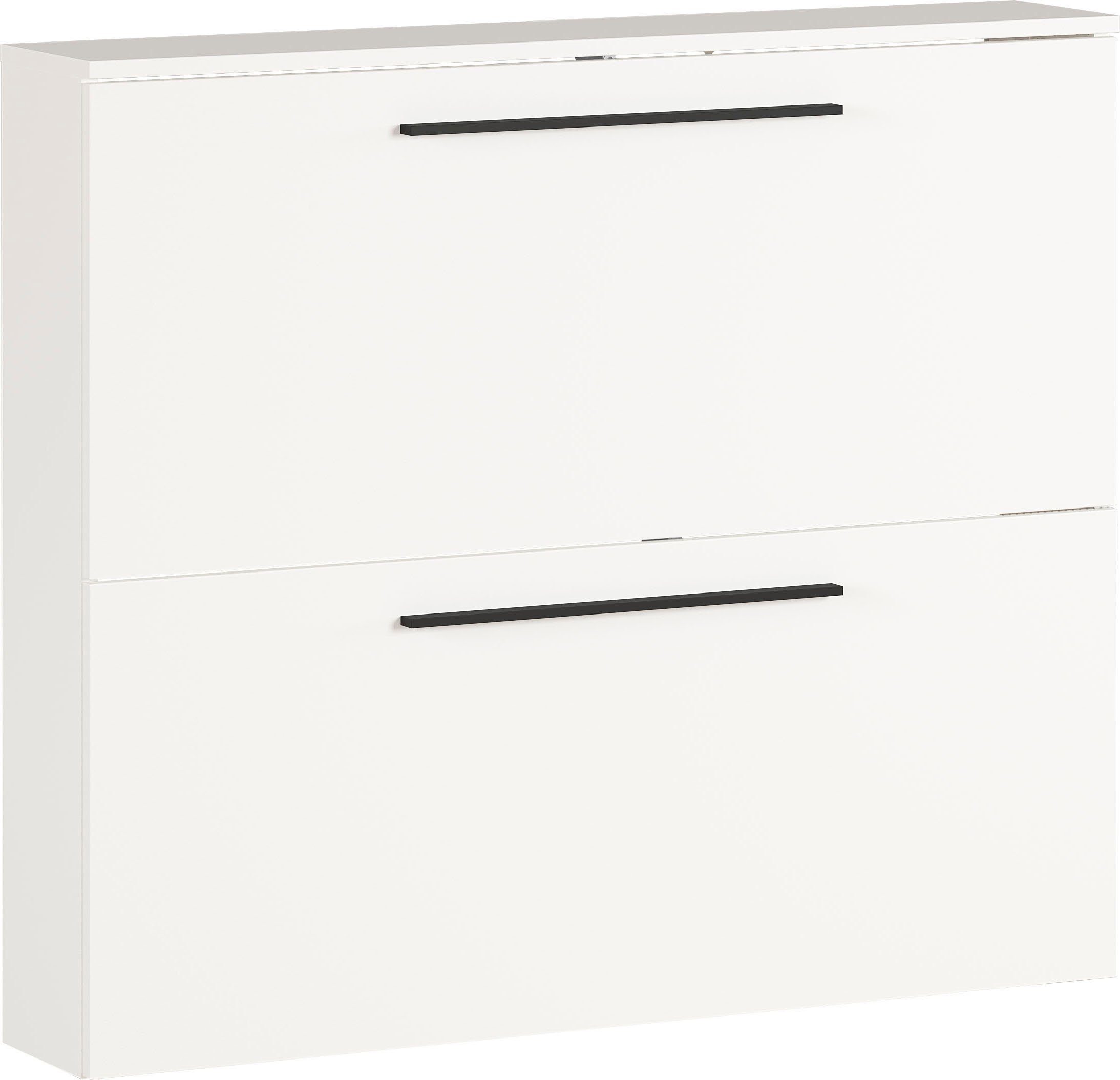 GERMANIA Schuhschrank Utah Schuhschrank in 2 Breiten, mit 2 oder 3 Klappen Tiefe 19cm, ideal für schmale Flure, Metallschuhkörbe, Made in Germany