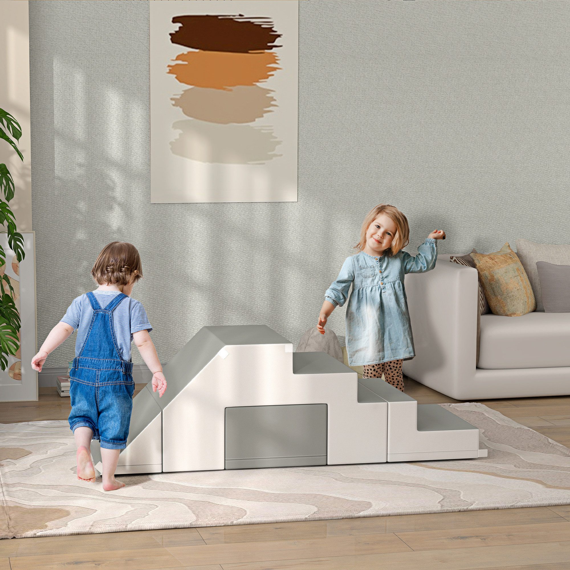 HOMCOM Softbausteine Schaumstoff Bausteine Riesenbausteine Bauklötze günstig online kaufen