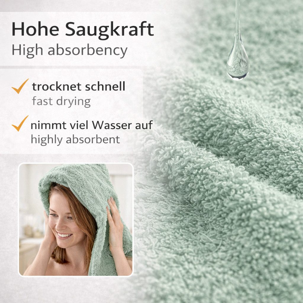 Betz Handtuch Set 4-tlg. PREMIUM 2 Handtücher und 2 Duschtücher, 100% Baumwolle (4-St) – Bild 5 von 5