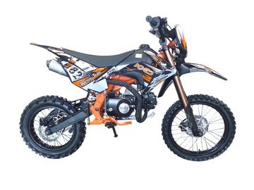 KXD Dirt-Bike 125cc Dirtbike Cross Pitbike Cross Bike KXD 609 E+K 17/14 Licht Orange