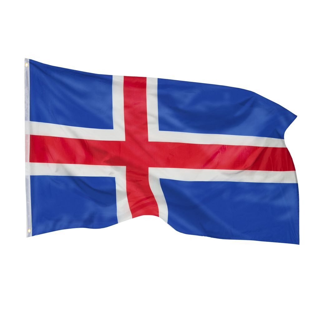 PHENO FLAGS Flagge Island Flagge - Islandfahne 90 x 150 cm, Strapazierfähige Fahne für Fahnenmast, mit 2 Ösen