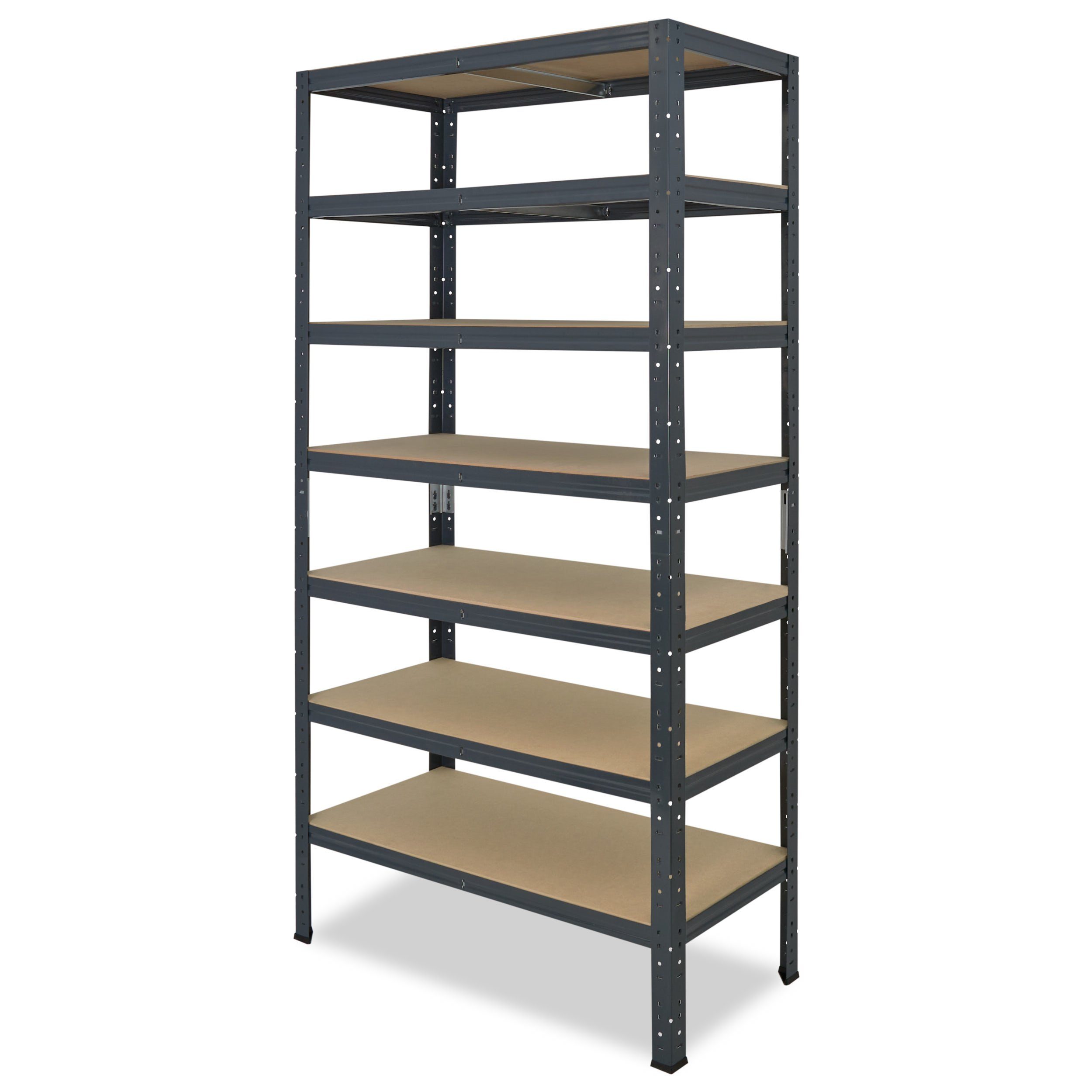 200x60x40cm shelfplaza Lagerregal, als Böden, mit oder Garagenregal, Kellerregal, HOME, anthrazit, Tragkraft Metallregal 125kg Werkstattregal mit Metall Steckregal 7 Schwerlastregal