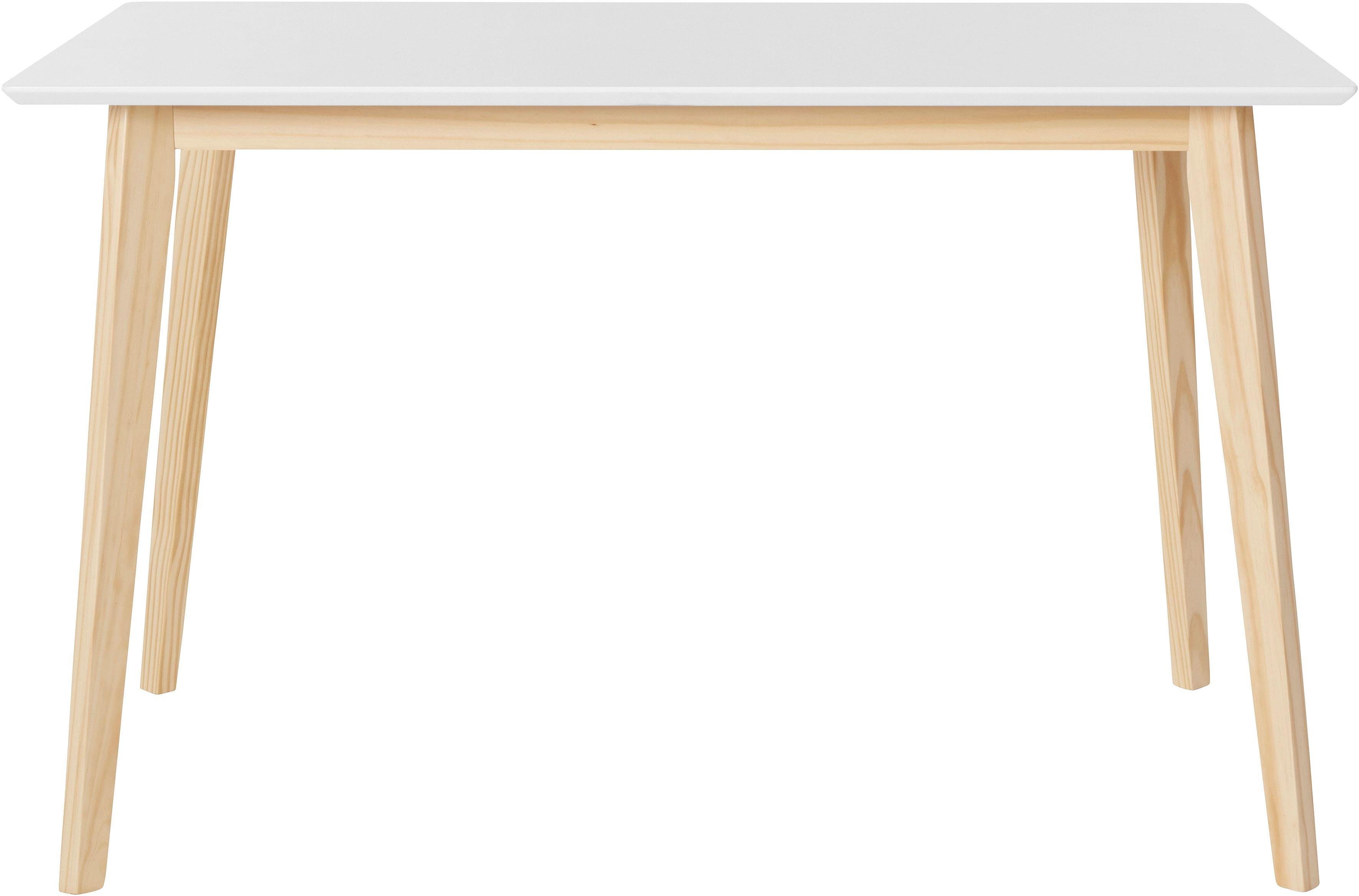 OTTO home Esstisch Cody, mit Beinen aus Massivholz eckige MDF-Tischplatte, in 2 Farbvarianten