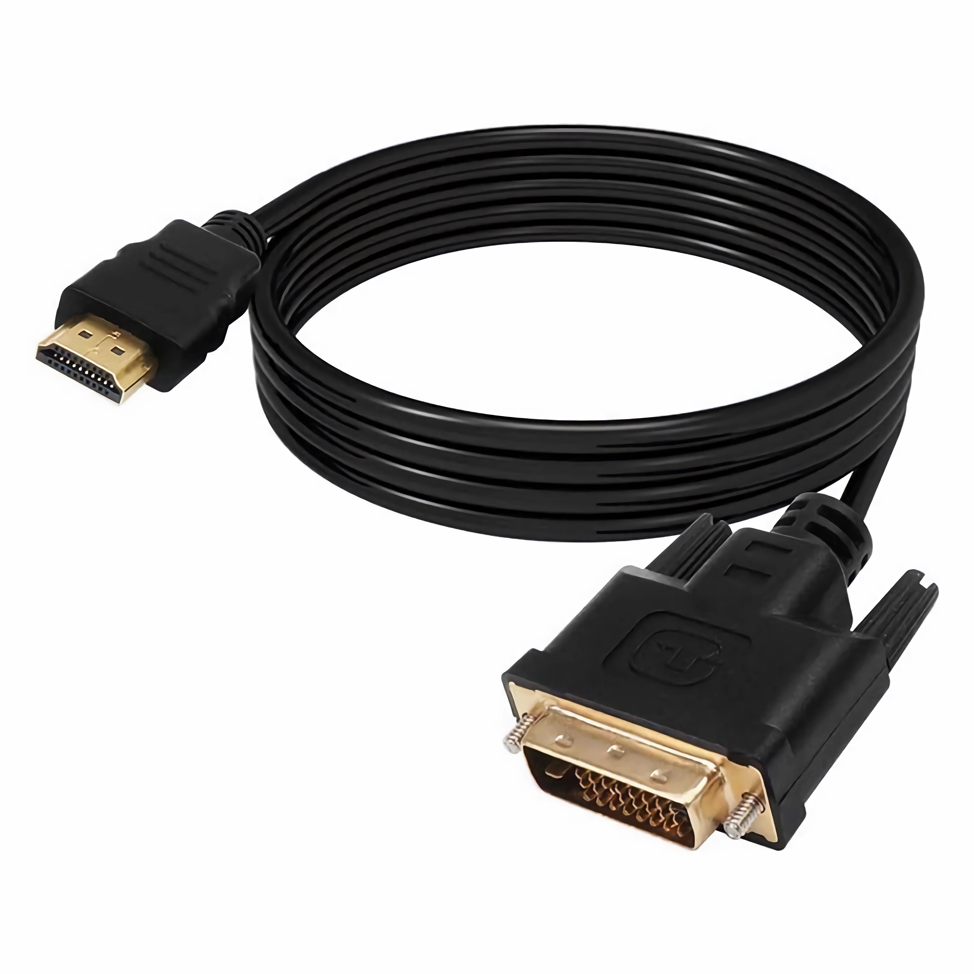 Bolwins M50 HDMI zu DVI Kabel 1,5 m, 1080p, PC & TV, 24+1 Stecker HDMI-Kabel, HDMI Stecker (19-polig), DVI-D Stecker (150 cm), HDMI auf DVI-D Adapterkabel, bidi – Bild 2 von 5