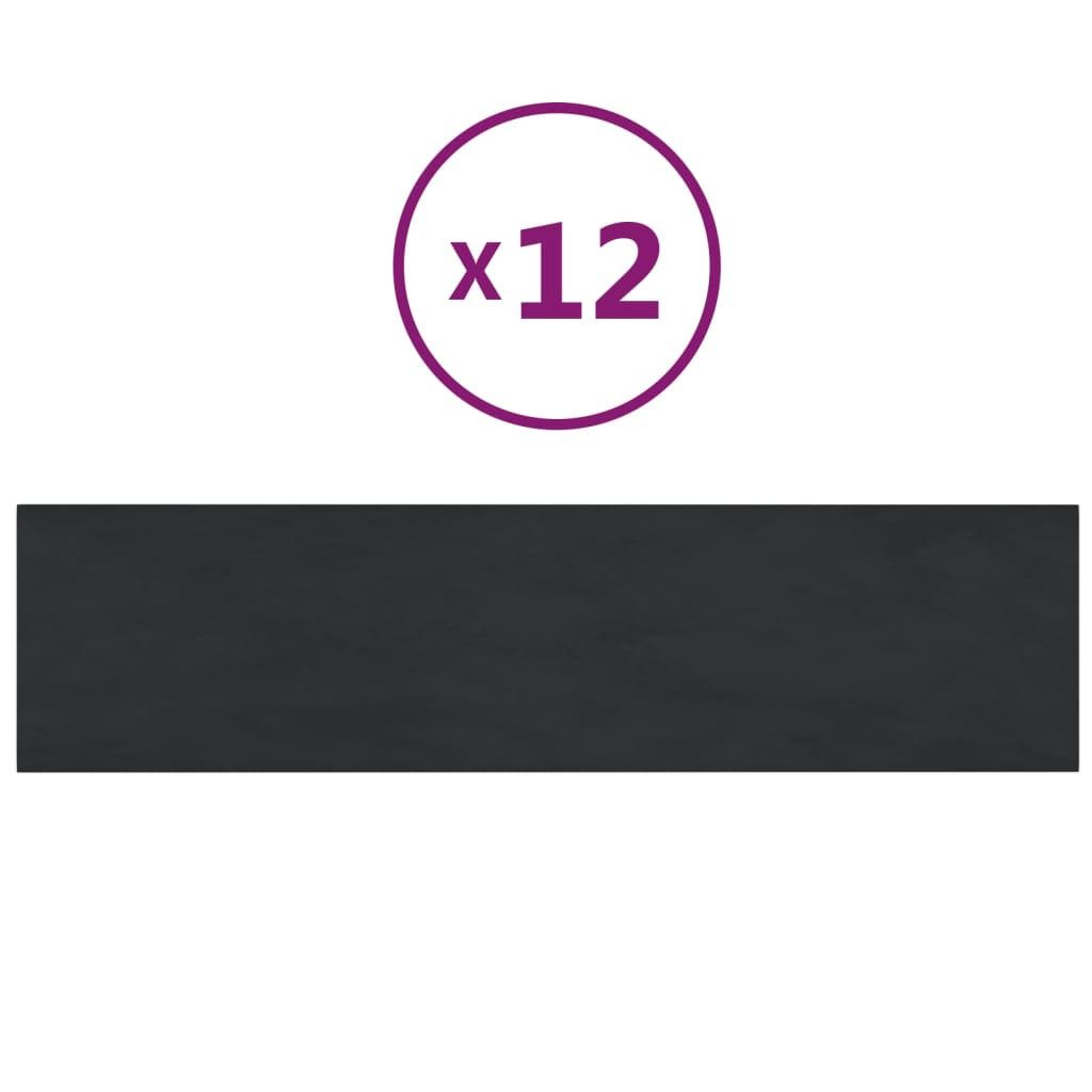 vidaXL Wandpaneel Wandpaneele 12 Stk. Schwarz günstig online kaufen