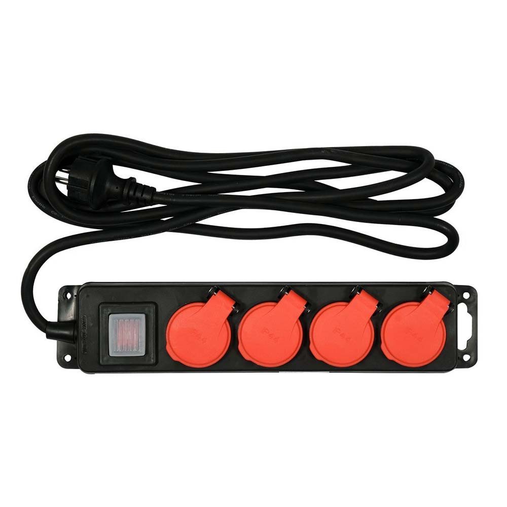 TRIZERATOP Steckdosenleiste 4-Fach mit Schalter, Aussen/Innen, Mehrfachstecker Steckdosenleiste 4-fach (Steckdosenleiste 4-Fach mit Schalter, Aussen/Innen, Mehrfachstecker, IP20), Mehrstecker