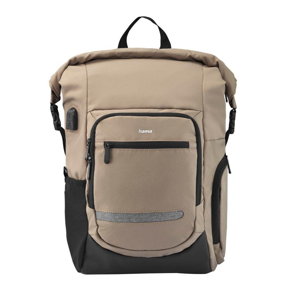 Hama Laptoprucksack Laptop Rucksack "Terra", bis (15,6) 40cm beige