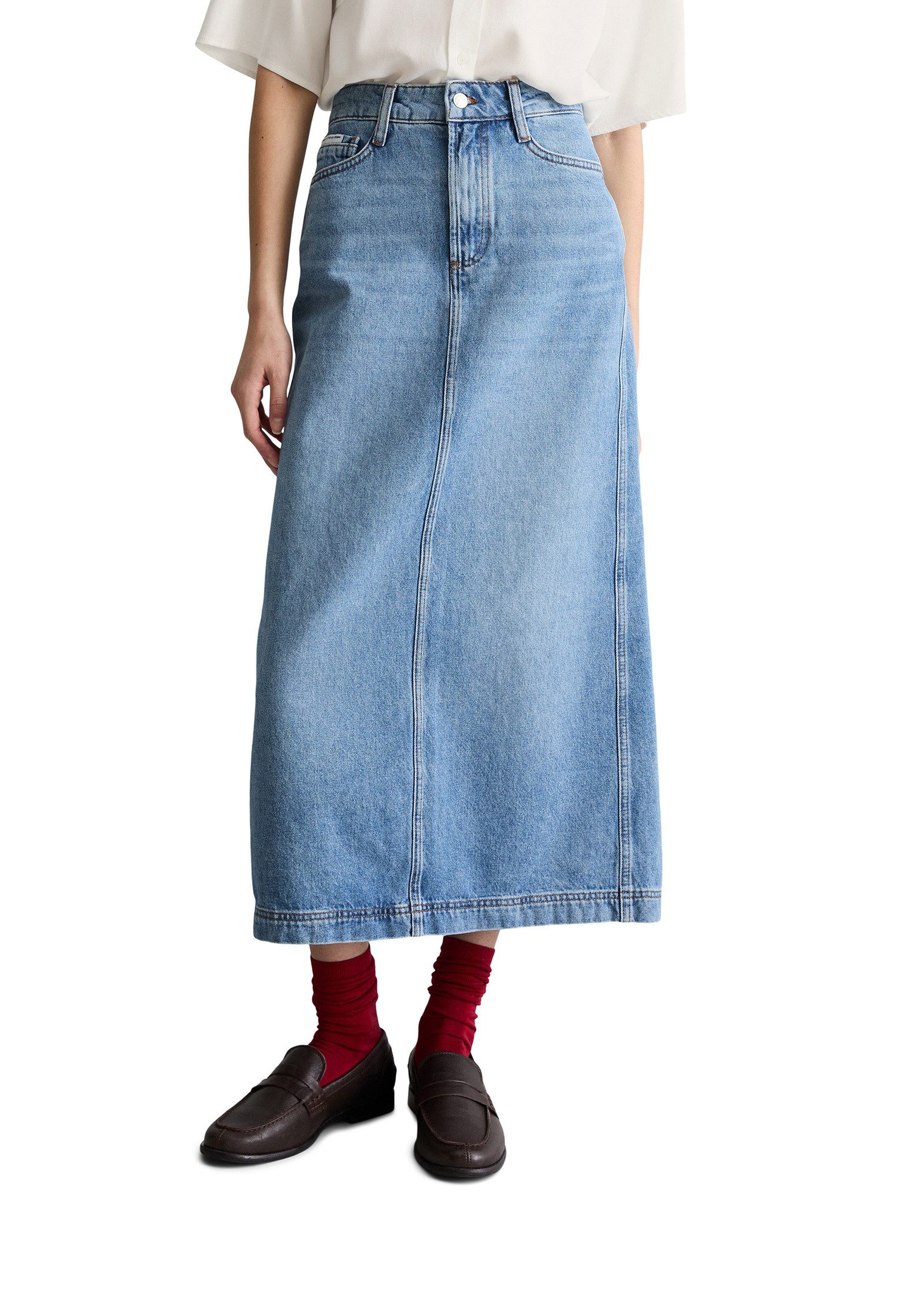 Jeansrock mit Ananasblattfasern