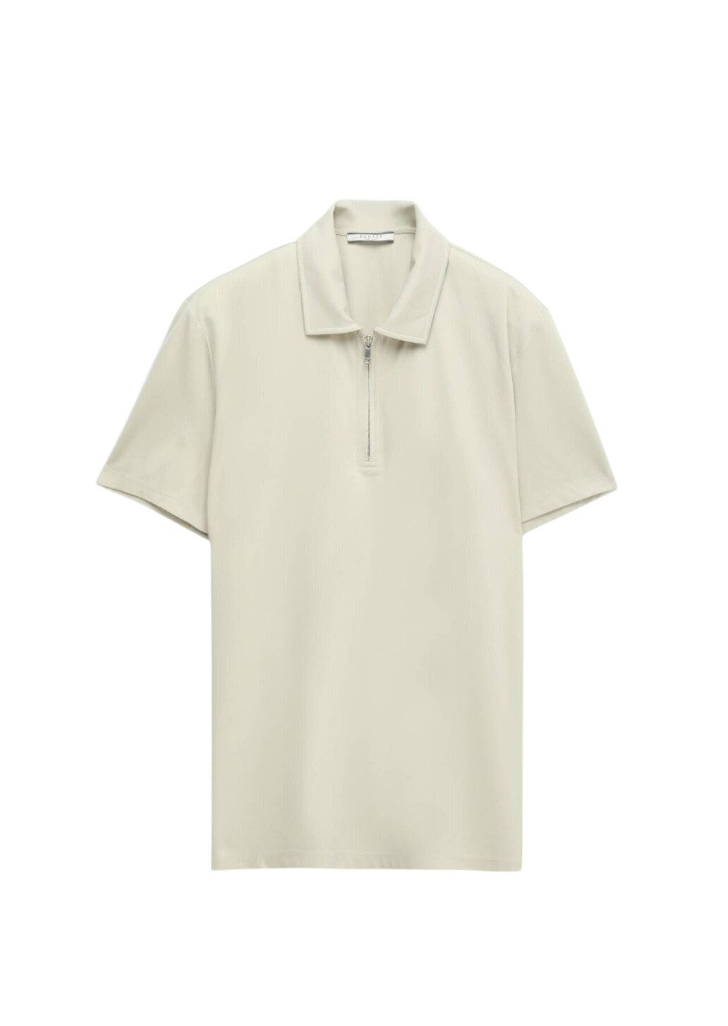 RAMSEY T-Shirt Stone Flat Polo Neck T-Shirt