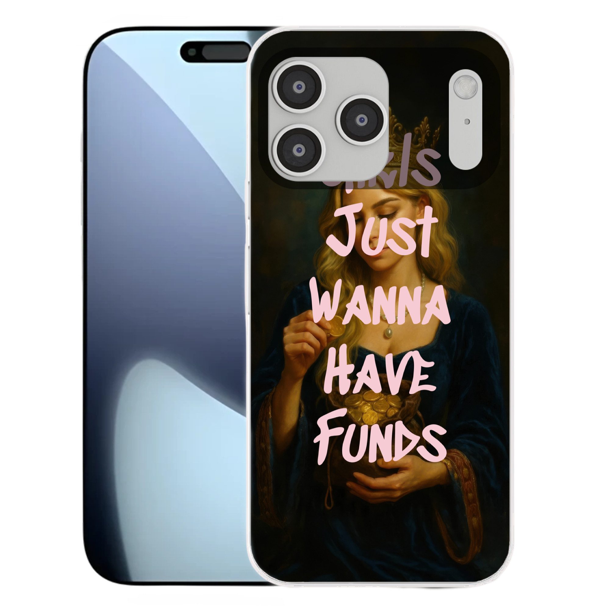 MuchoWow Handyhülle für Apple iPhone 17 Pro Max Krone - Frau - Kleid - Auffallend, Smartphone-Bumper, Print, Handy Schutzhülle Dünn