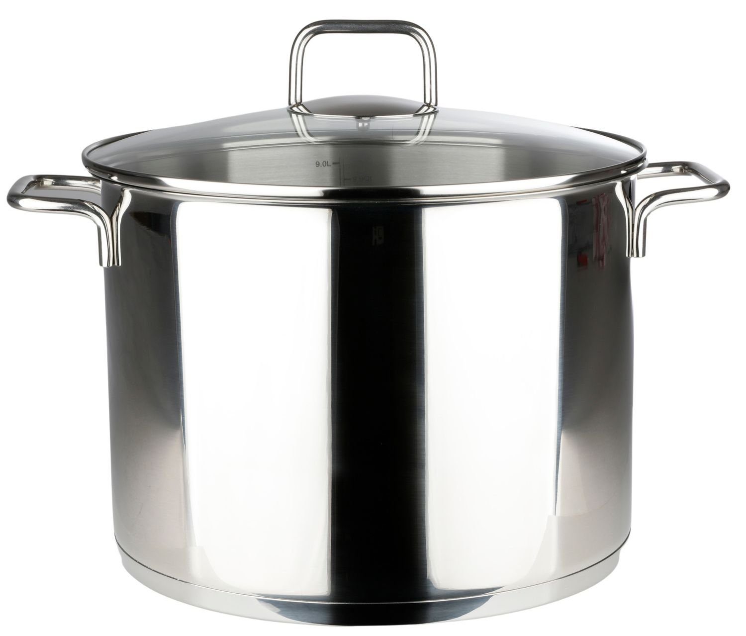 Kochtopf Edelstahl Kochtopf 9,5L mit Deckel Universaltopf Topf Suppentopf inkl.