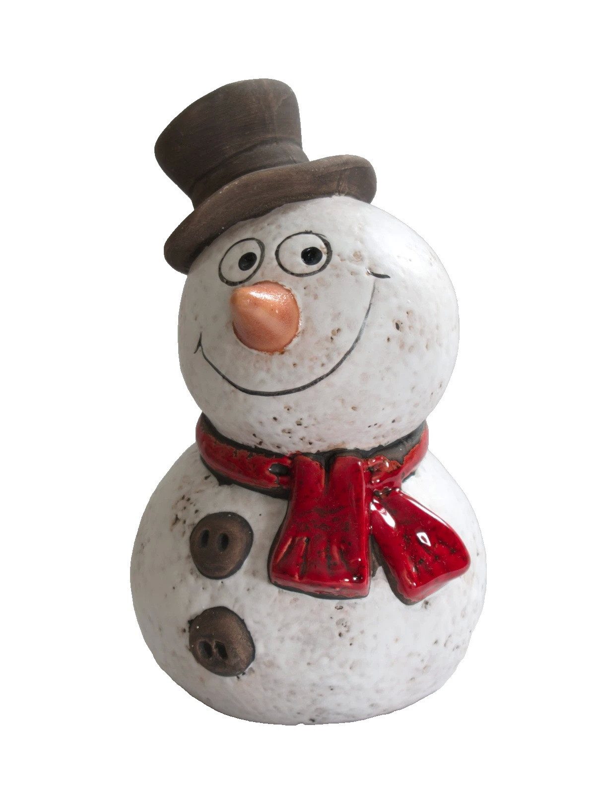 Kaufhaus le petit Schneemann Schneemann mit Hut Schal Gartenstecker Zaunhocker Deko Figur Skulptur, Dekofigur Dekoskulptur Dekoobjekt Gartenfigur