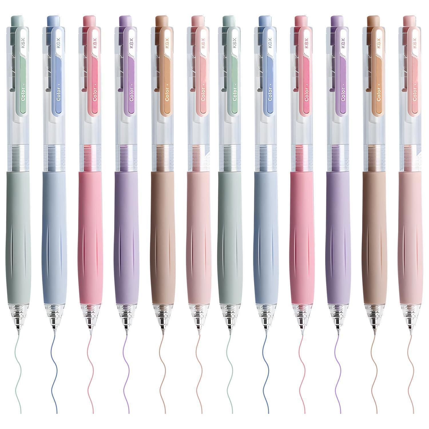 LuxusKollektion Tintenroller Rollerball Stifte Set 12Muted Pastell 0.7mm