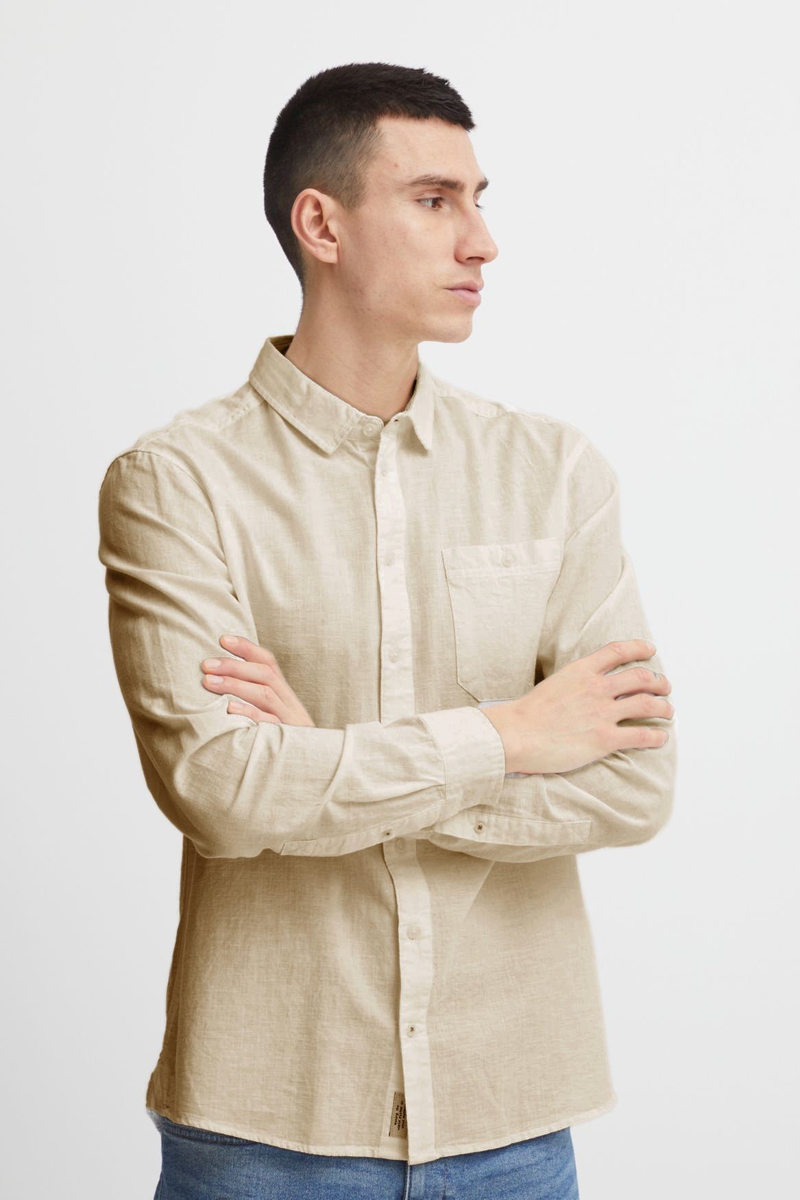 20715162 5337 Blend - in Beige Shirt Langarmhemd