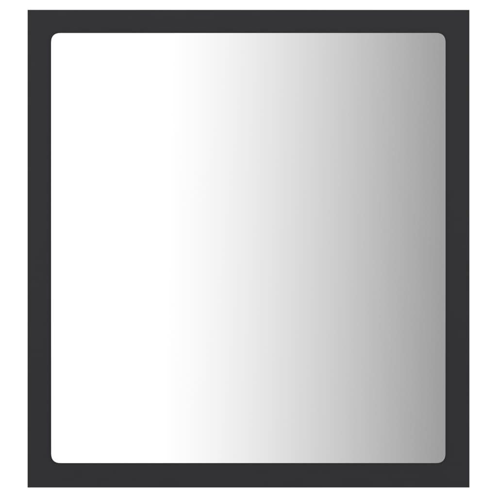 (1-St) Grau Badezimmerspiegelschrank 40x8,5x37 vidaXL LED-Badspiegel cm Acryl