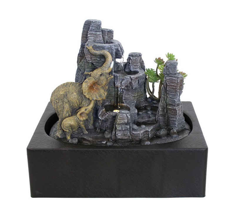 Kiom Фонтан кімнати Tischbrunnen FoElefante Led 28,8 x 26 x 20,5 cm, 28.8 cm Breite