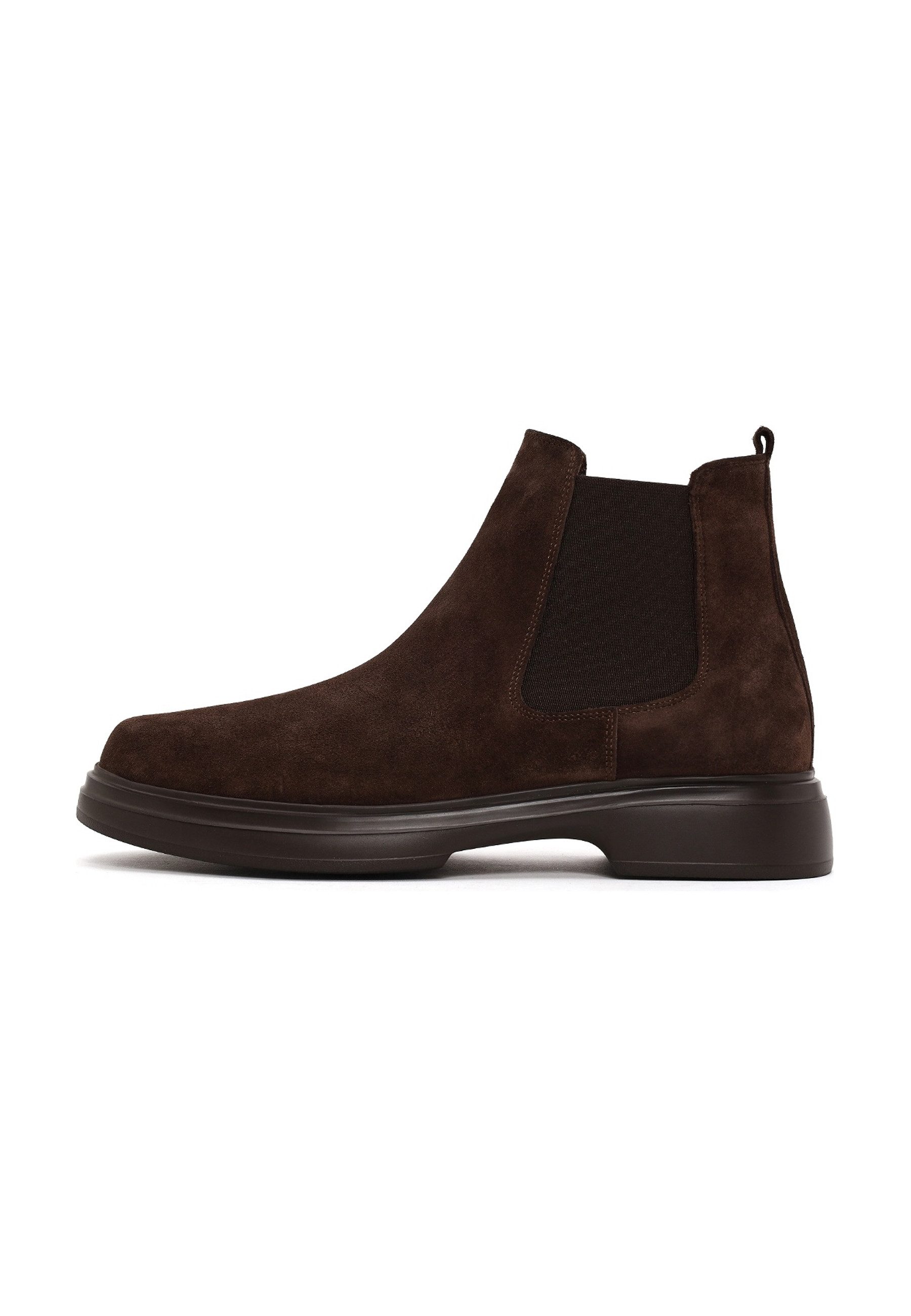 Derimod Veloursleder Chelsea Boots Chelseaboots Echtes Wildleder, Lederfutter, EVA-Sohle, Chelsea-Stil