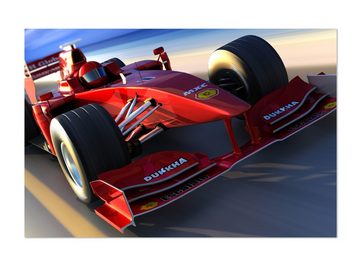 wandmotiv24 Leinwandbild Ferrari in Action, Fahrzeuge (1 St), Wandbild, Wanddeko, Leinwandbilder in versch. Größen