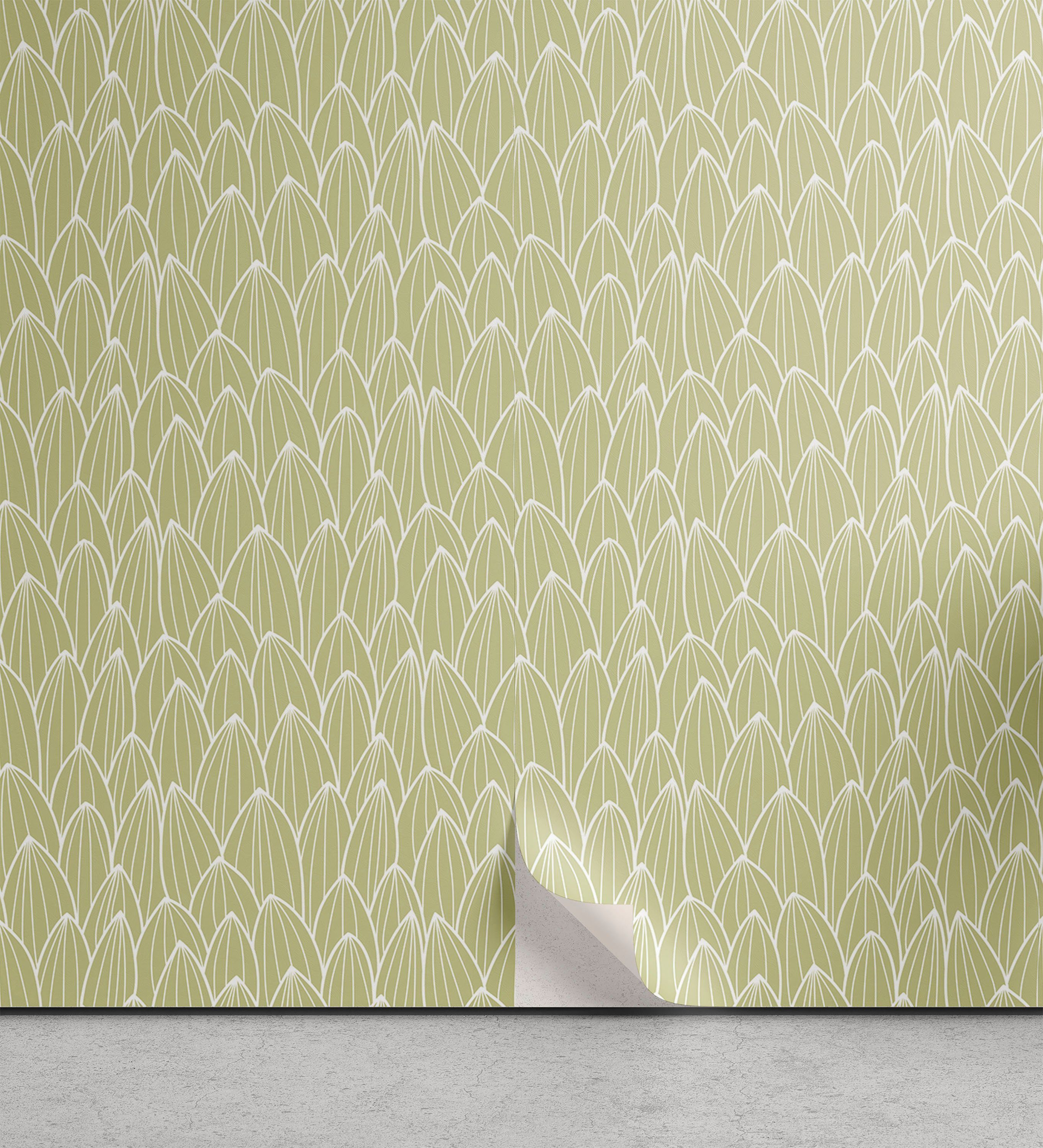 Abakuhaus Vinyltapete selbstklebendes Wohnzimmer Gedeckte Küchenakzent, Farben Kaktus Muster Natürliches