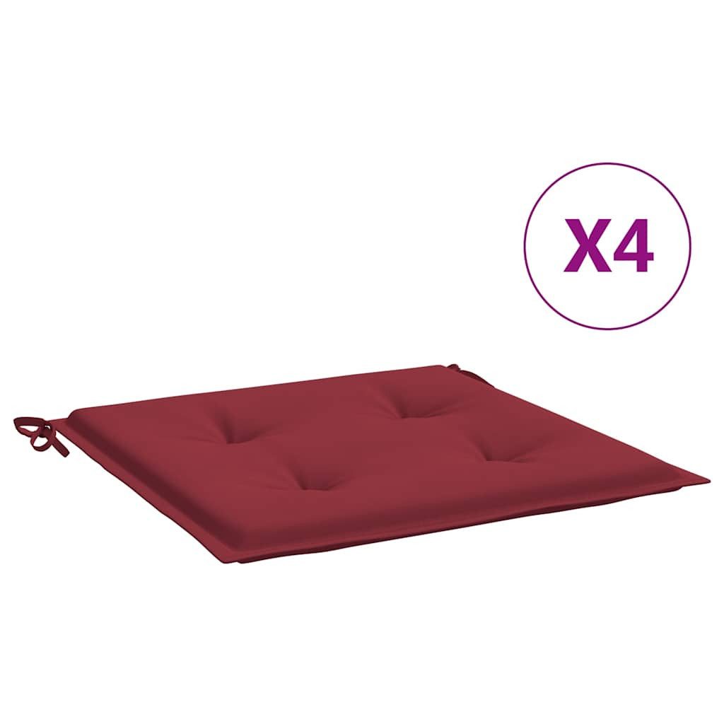 vidaXL Sitzauflage Gartenstuhl-Kissen 4 Stk. Weinrot günstig online kaufen