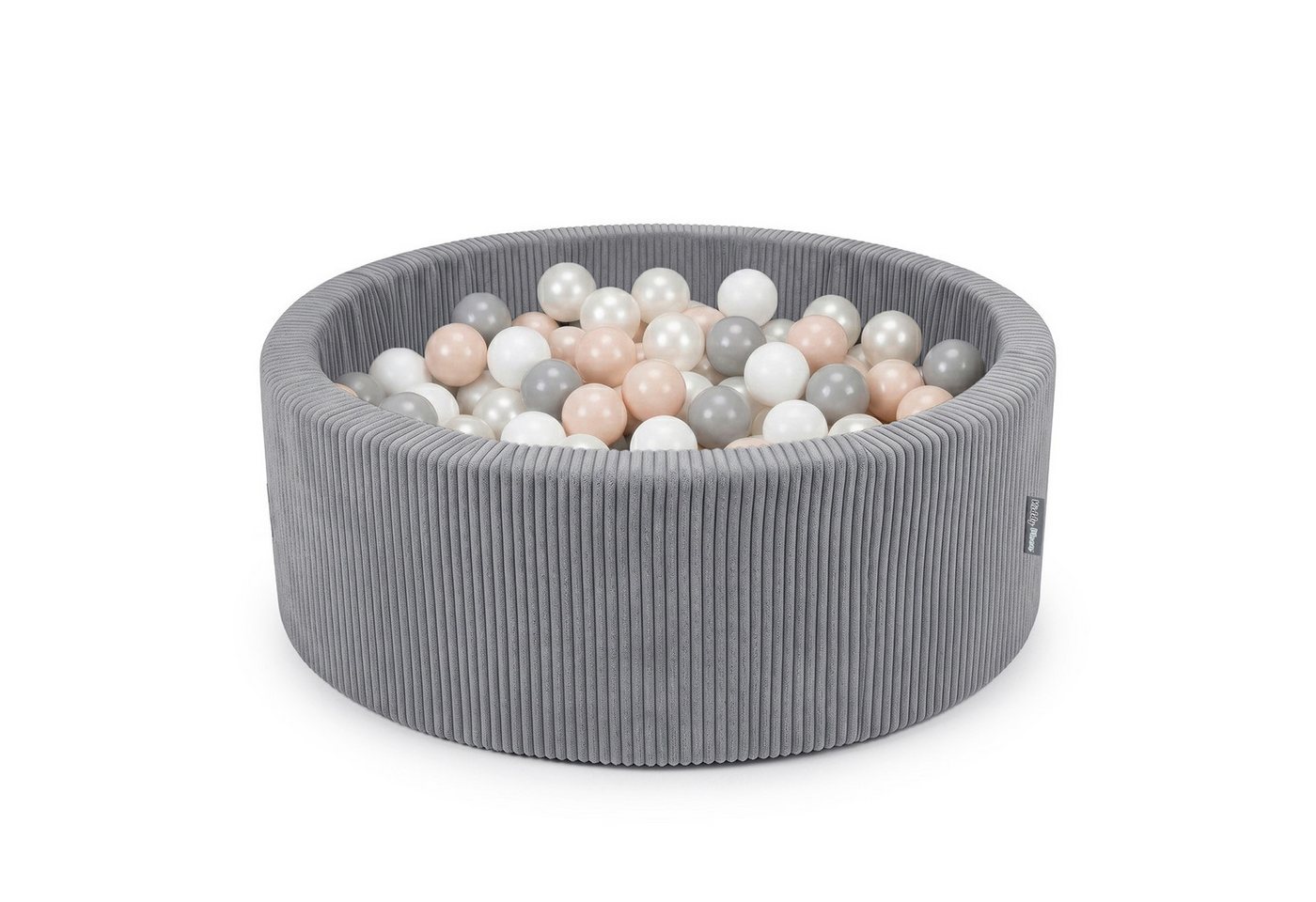 KiddyMoon Bällebad OK30AN, (Bällepool mit bunten Bällen, 200-tlg., Bällepool mit bunten Bällen, 200-tlg., Strukturierter Rippbezug), Made in Europe