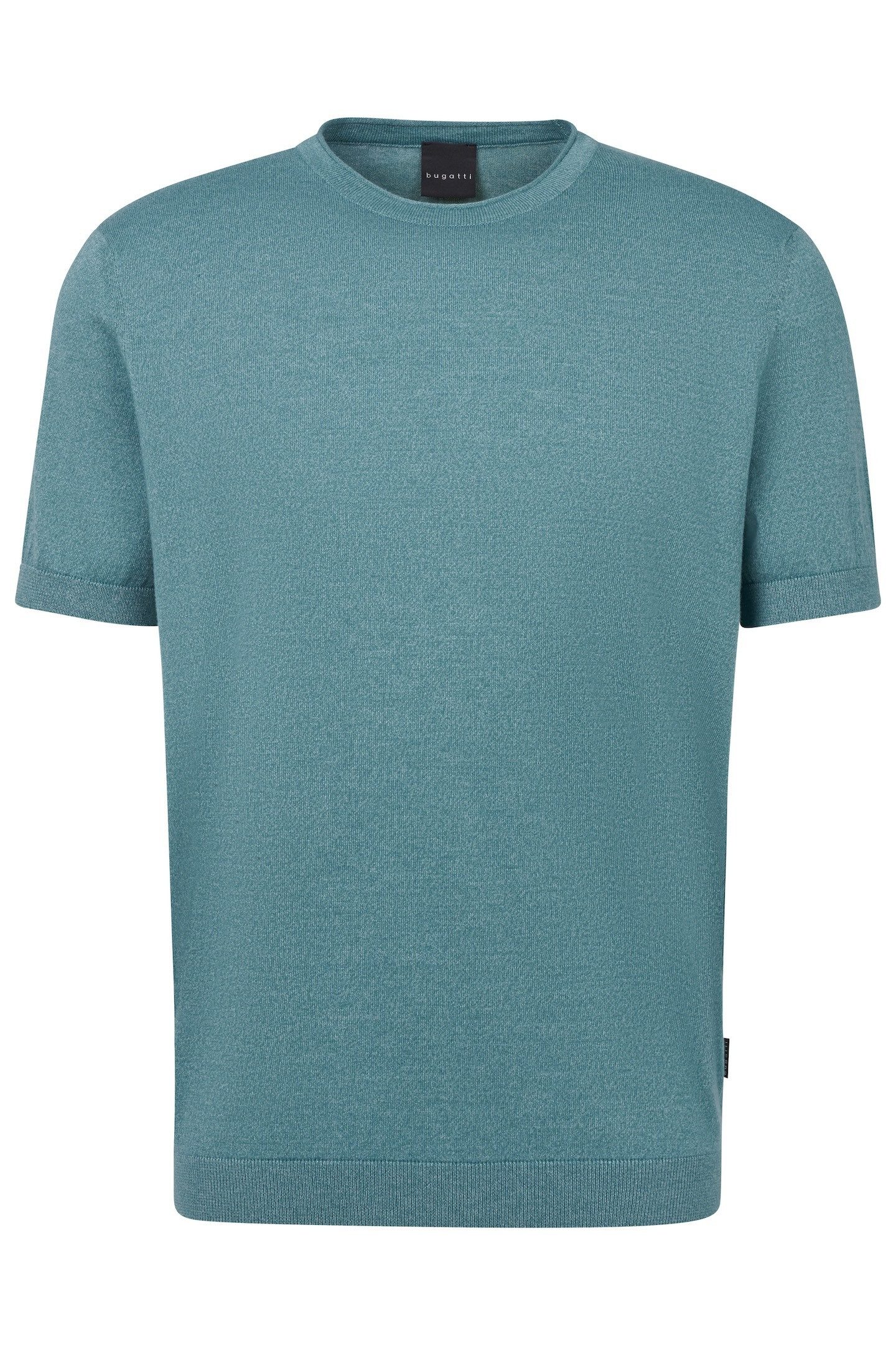 bugatti T-Shirt mit Rippenbündchen