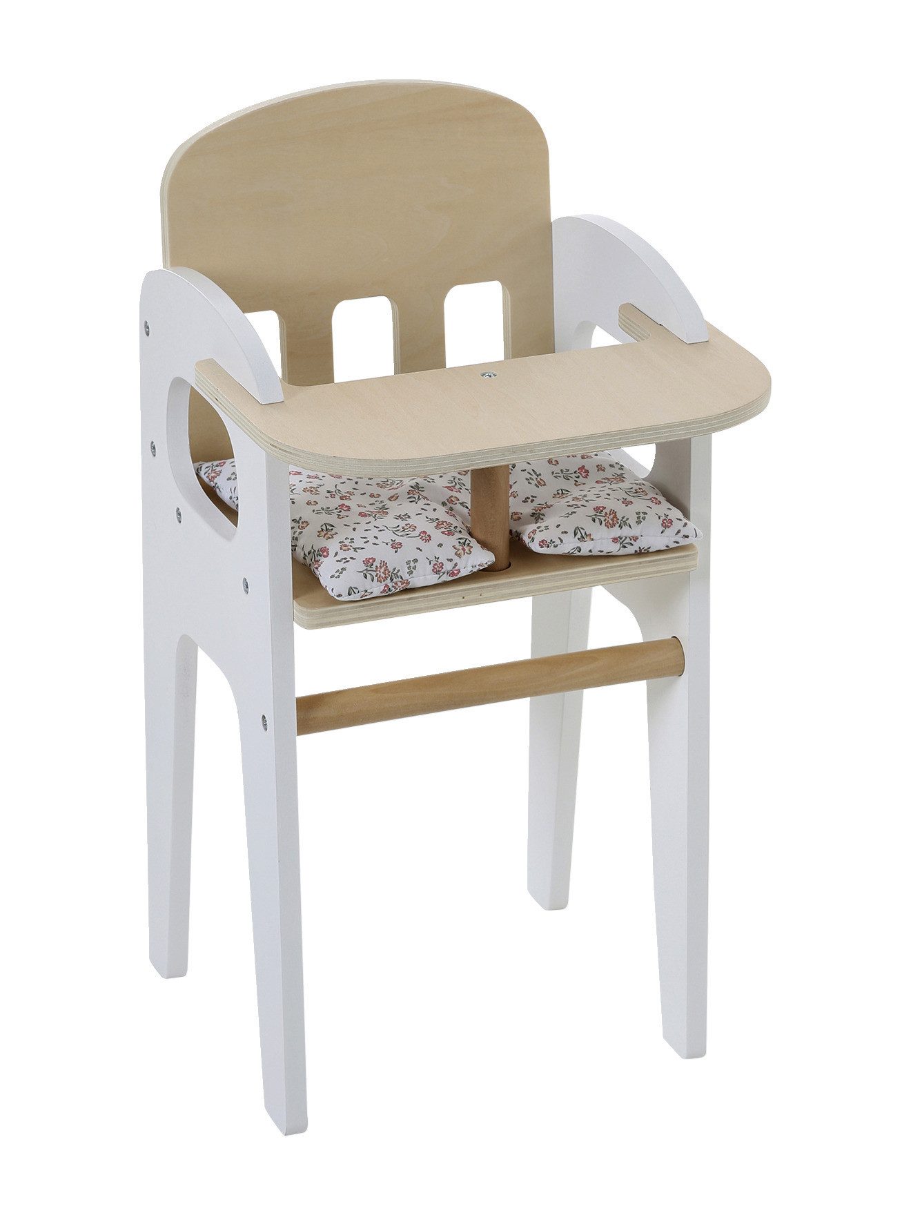 vertbaudet Puppen Accessoires-Set Puppen-Hochstuhl MINI RETRO Holz FSC®, Holz FSC®