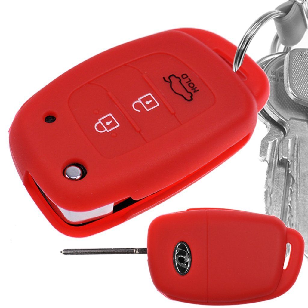 Schlüsseltasche Autoschlüssel Softcase Silikon Schutzhülle Rot