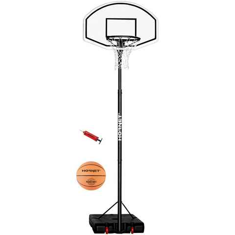 Hornet by Hudora Basketballständer Hornet 305 (Set, 3-St., Basketballständer mit Ball und Pumpe), mobil, höhenverstellbar bis 305 cm