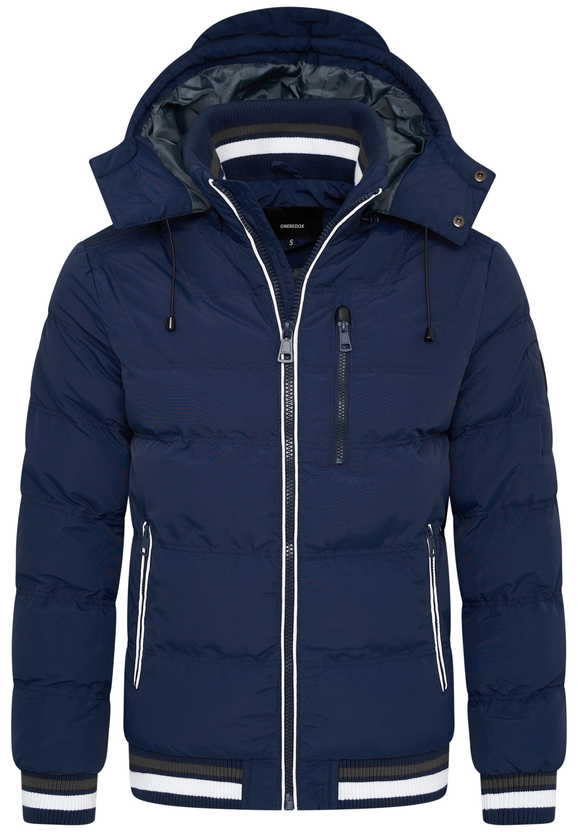 OneRedox Winterjacke ORNUUK Herren warme Pufferjacke Steppjacke Windbreaker