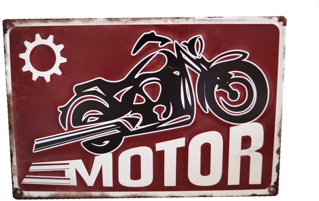 Metallbild Schild Blechschild Motorrad Metallschild Wandbild Wanddeko