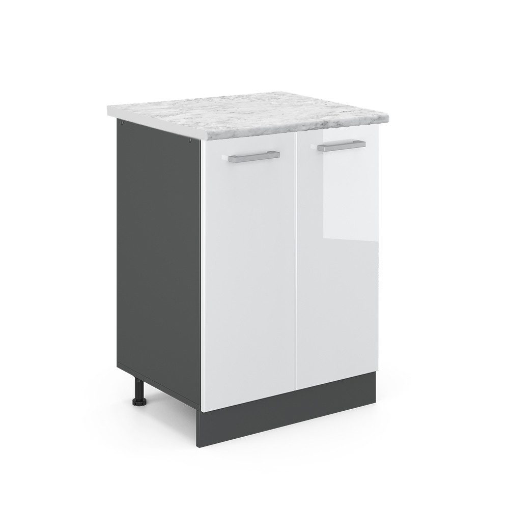 Vicco Unterschrank R-Line, Weiß Hochglanz/Anthrazit, AP günstig online kaufen