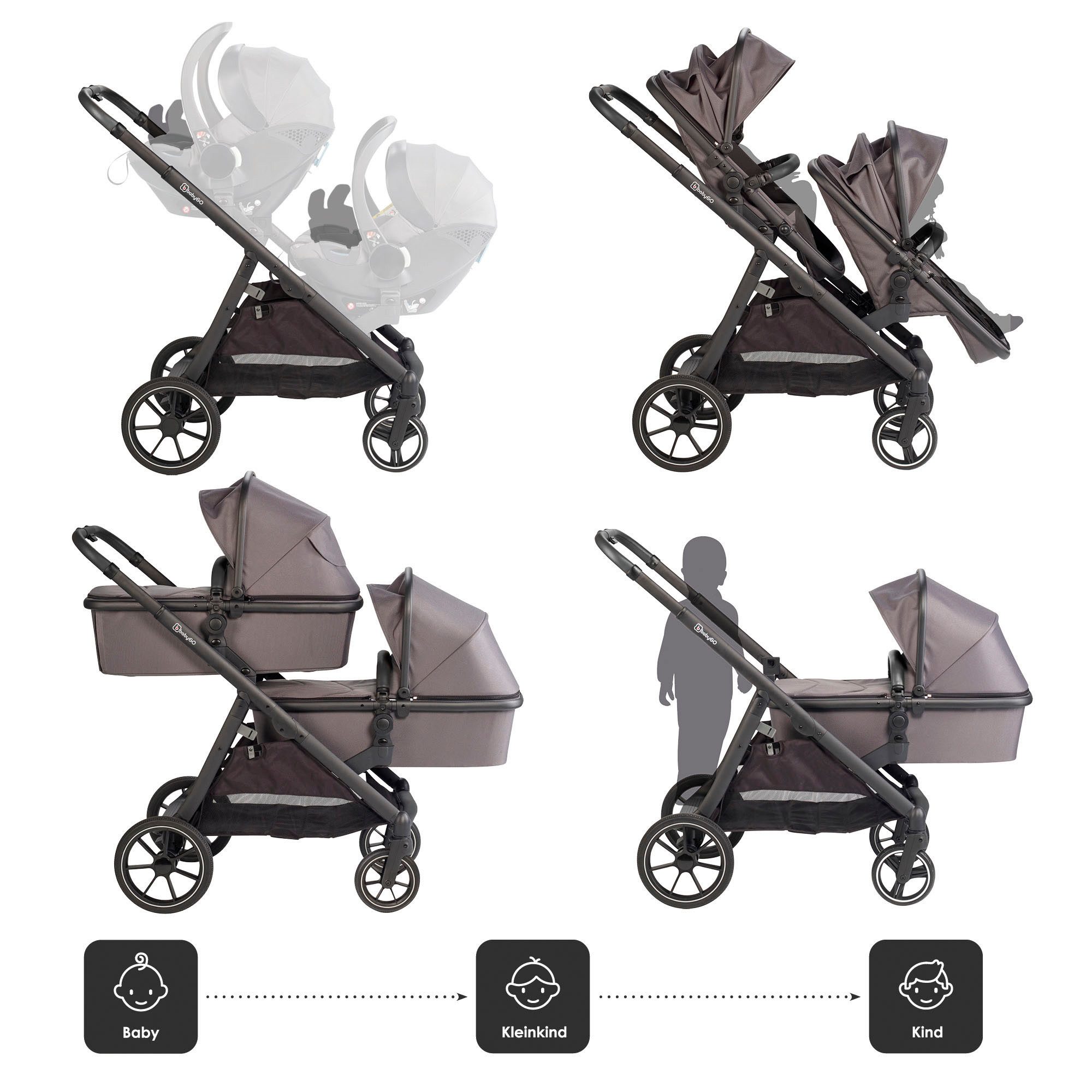 BabyGo Duo Geschwisterwagen - Bild 4