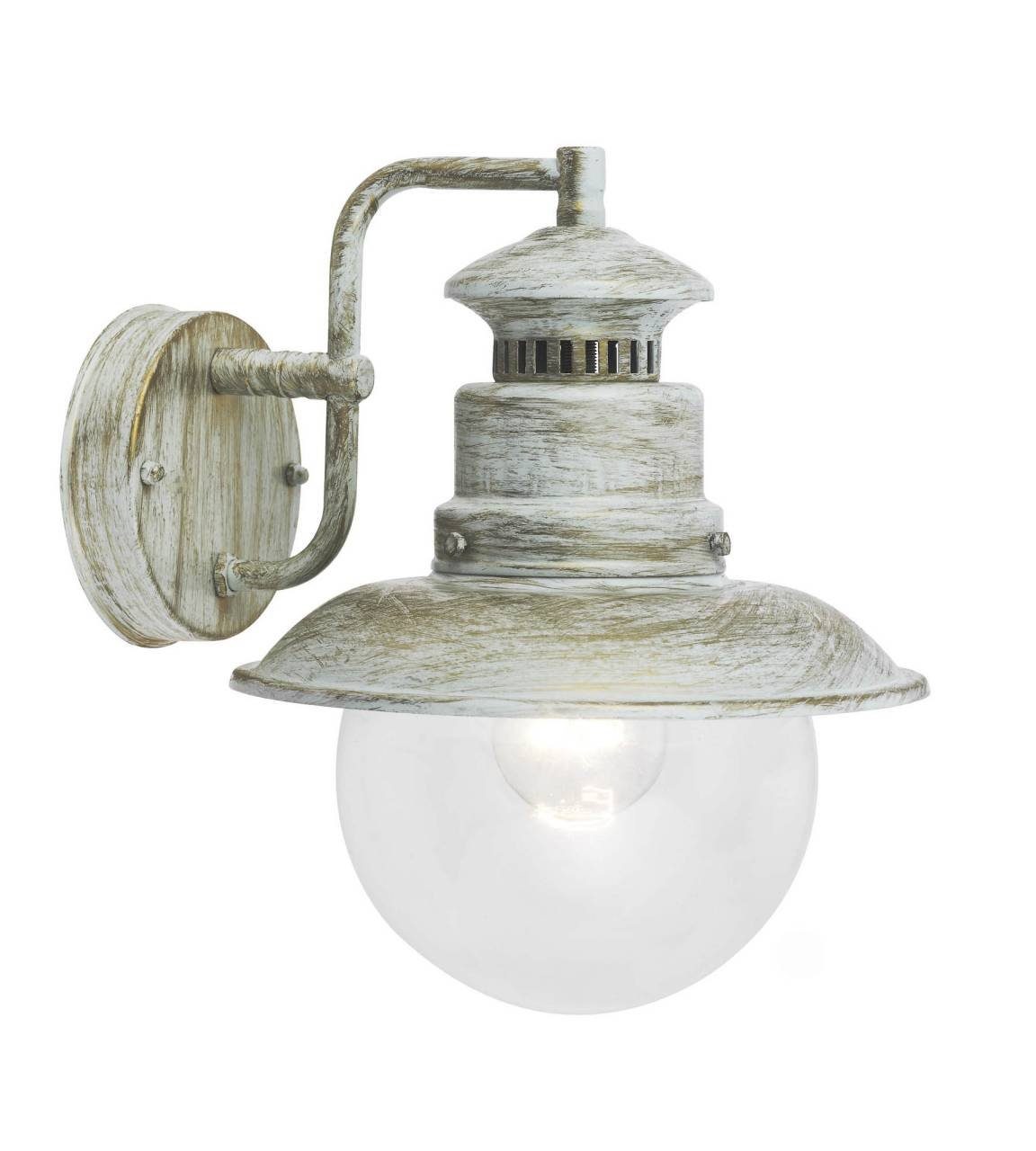 Brilliant LED Außen-Wandleuchte Artu, Lampe Artu Außenwandleuchte hängend weiß-goldfarbig 1x A60, E27, 60W | Wandleuchten