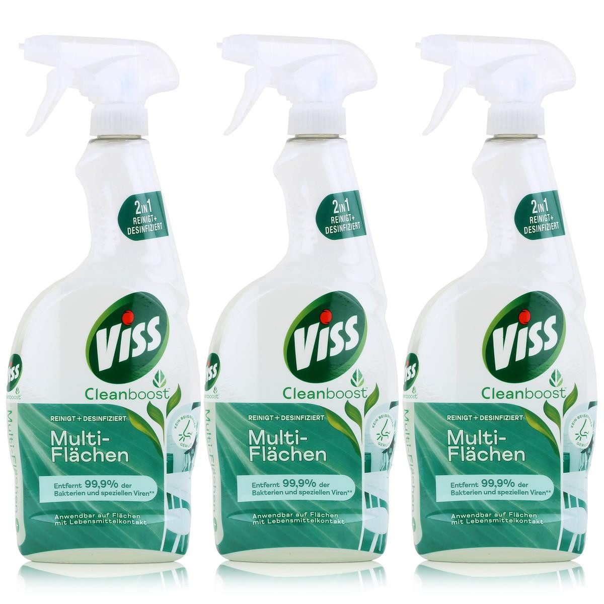 Viss Cleanboost Multi-Flächen 750ml - Allzweckreiniger (3er Pack) Allzweckreiniger