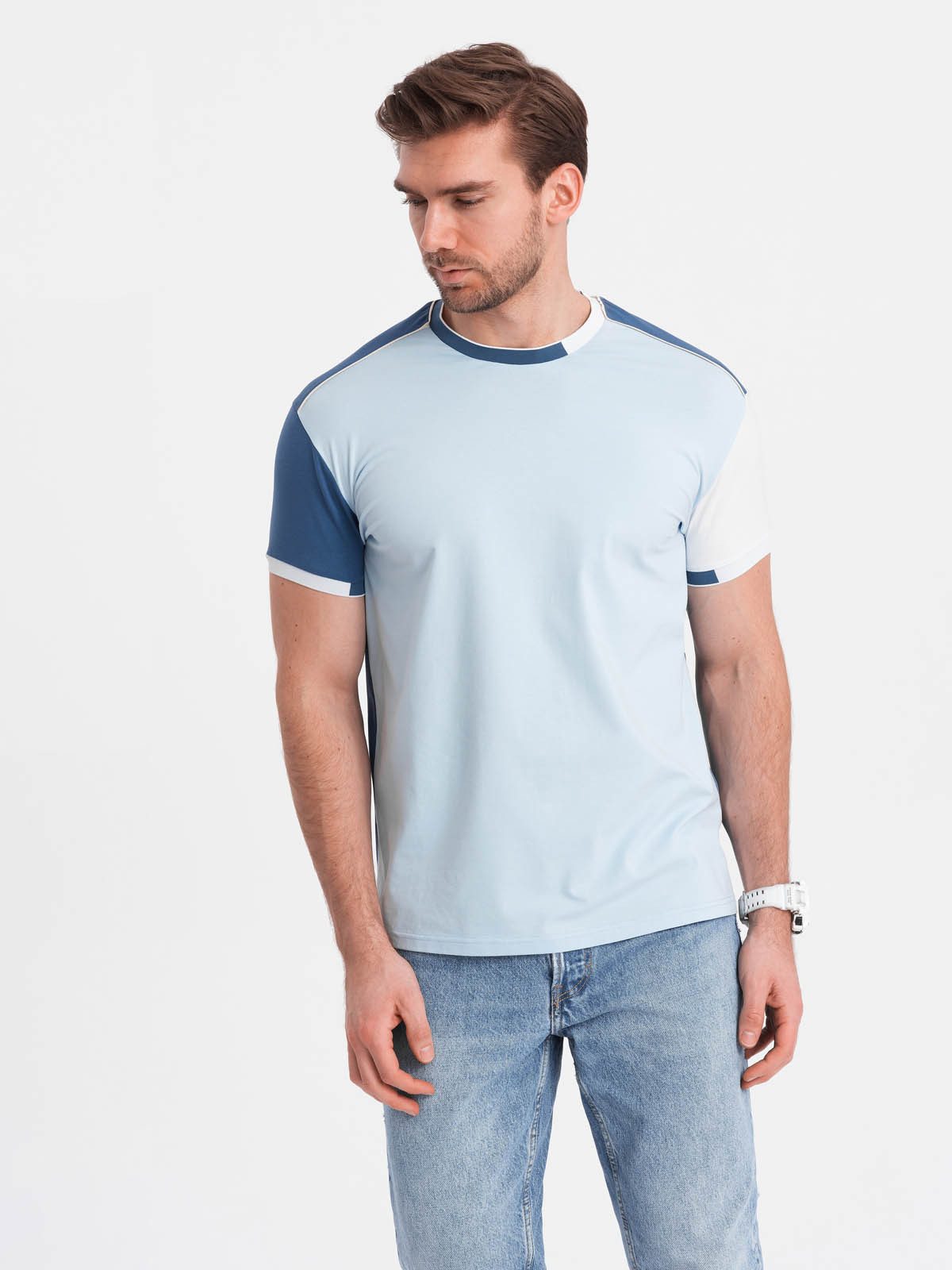 OMBRE T-Shirt Herren-T-Shirt aus Elastan mit günstig online kaufen