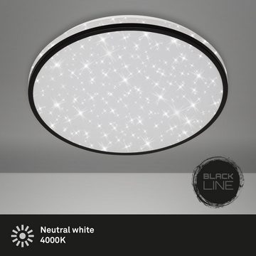 Briloner Leuchten LED-Sternenhimmel 3456-215, LED fest verbaut, Neutralweiß, Sternenhimmel, IP20, schwarz, 38 cm