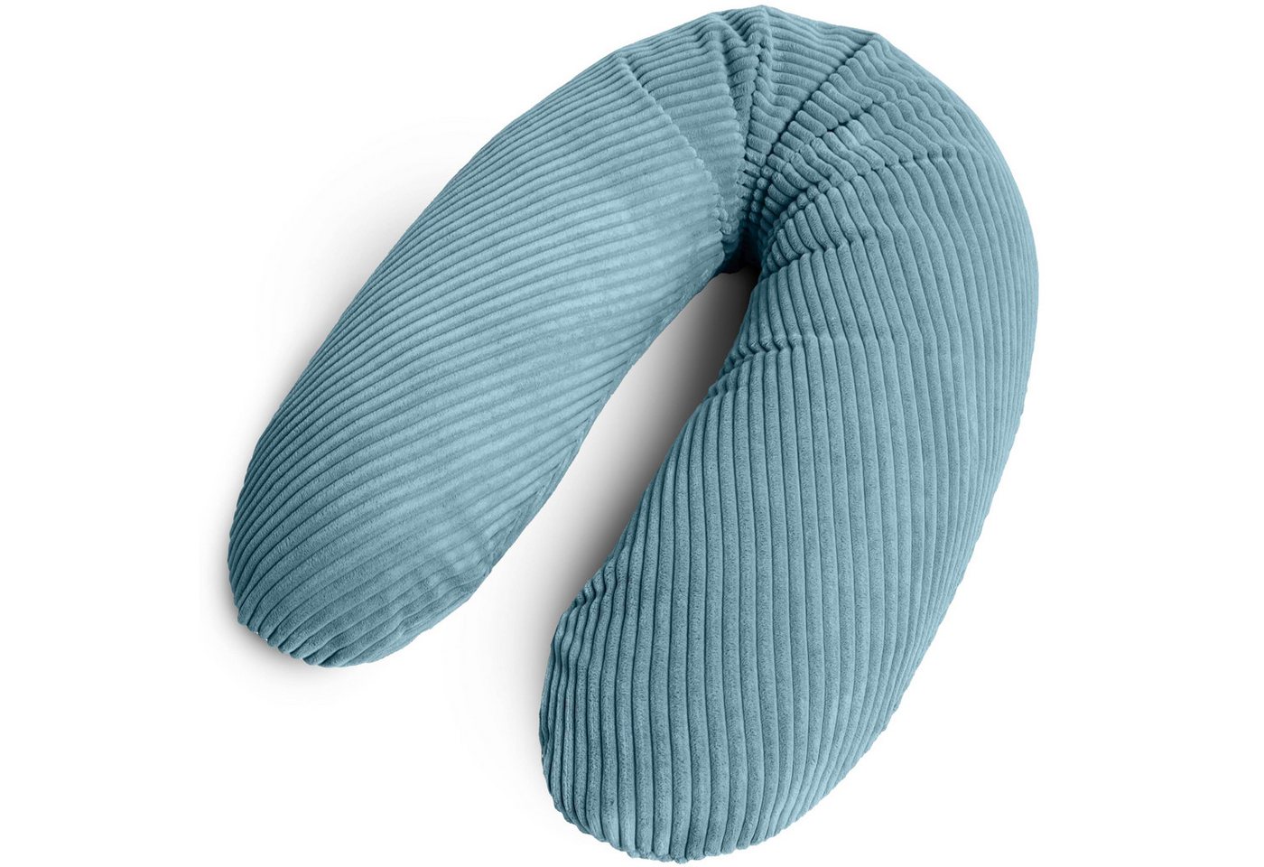 Amilian Stillkissen XXL 170 cm Schwangerschaftskissen Seitenschläferkissen U-Form, Set, mit Bezug, Cord-Optik, geräuscharm, Made in EU