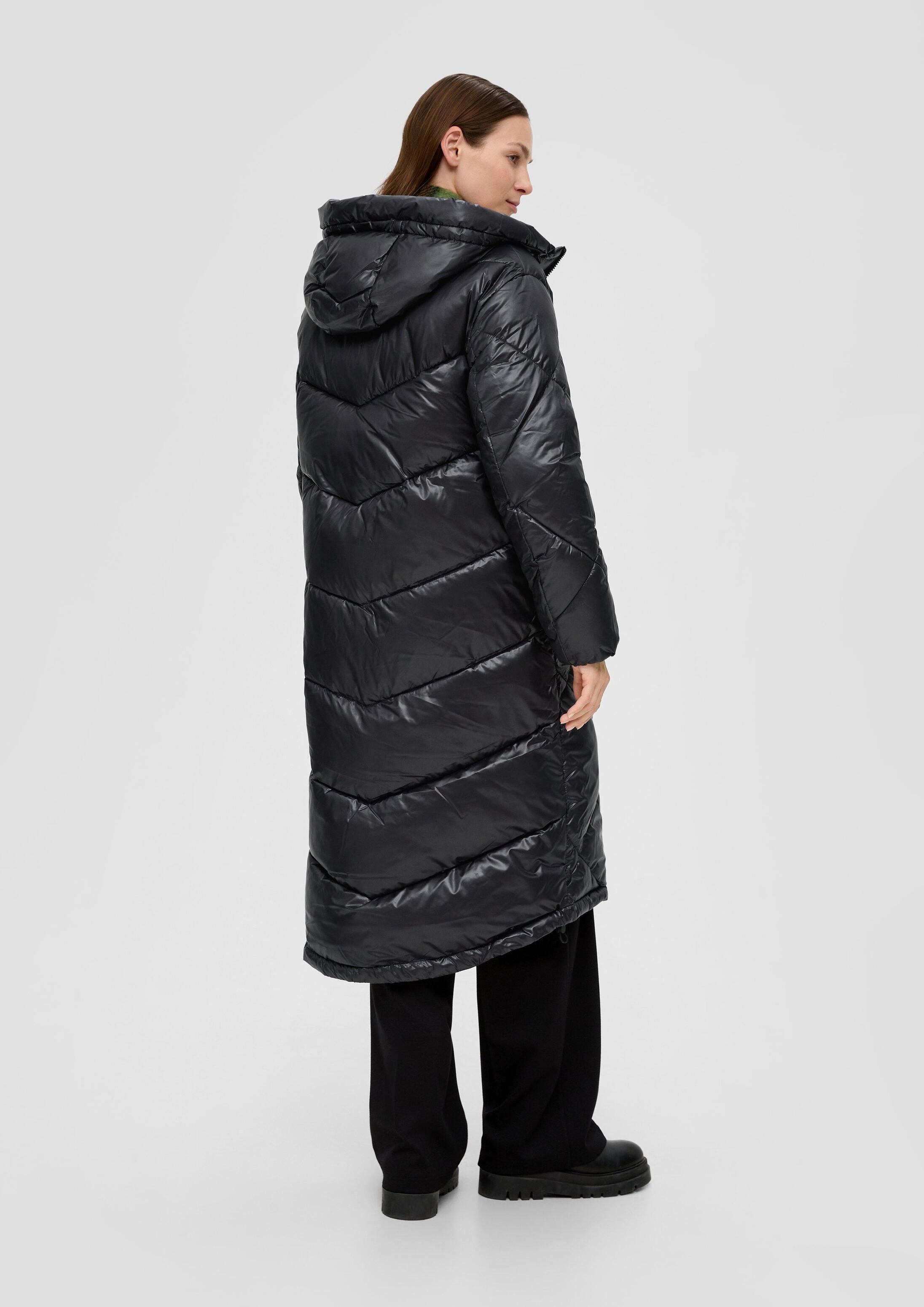 s.Oliver Wintermantel Outdoor-Mantel Mantel mit Kapuze und Steppmuster