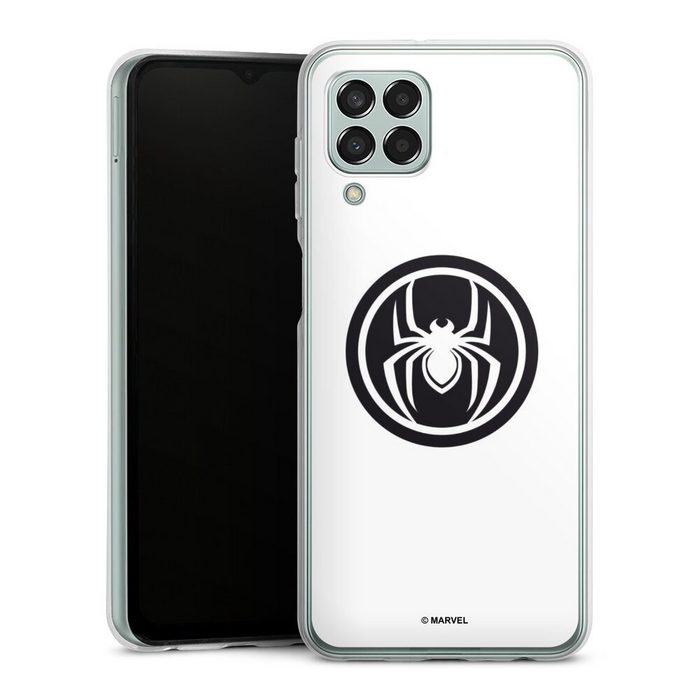 DeinDesign Handyhülle Spider-Man Spider Logo White Samsung Galaxy M33 5G Silikon Hülle Bumper Case Handy Schutzhülle