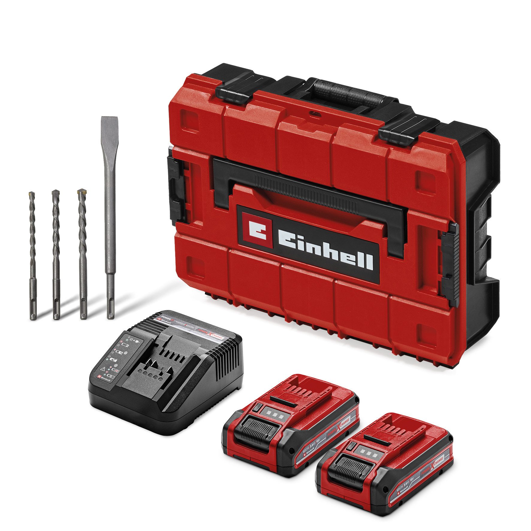 Einhell Akku-Bohrhammer TP-HD 18/28 Li BL +4, inkl. Akku 18V/3,0Ah und Ladegerät