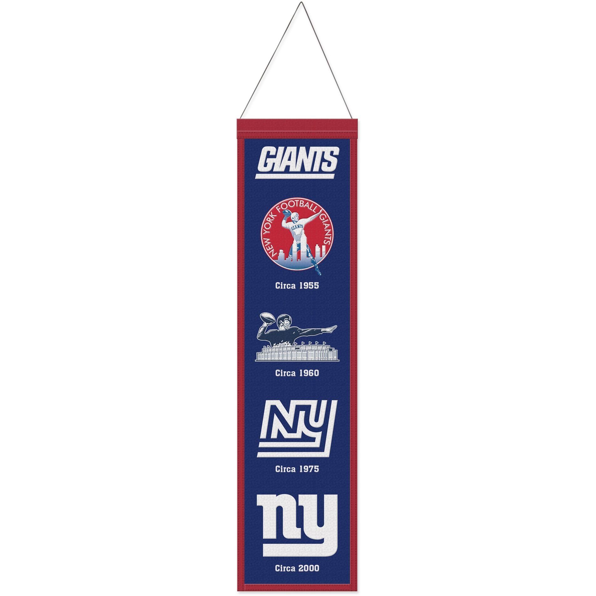 WinCraft Wanddekoobjekt NFL Teams EVOLUTION Wool Banner 80x20cm New York Giants