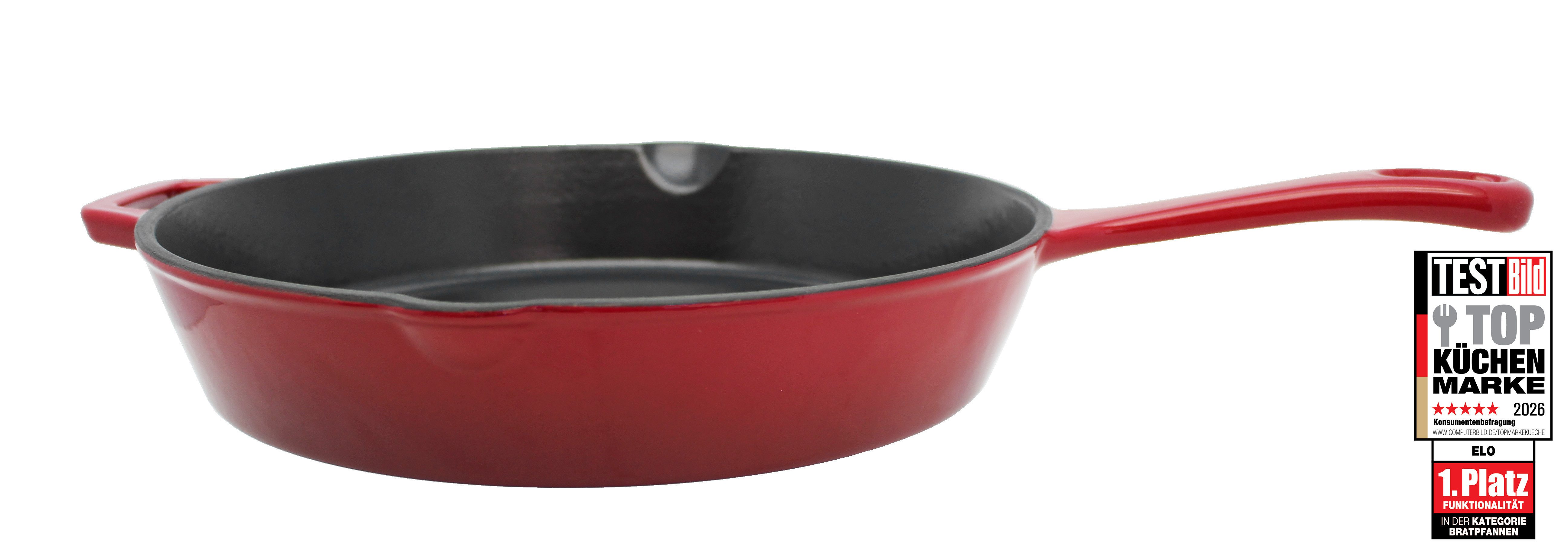 Elo Schmorpfanne Gusseisen Schmorpfanne Ø 28 cm, Gusseisen (1-tlg), Außen emailliert